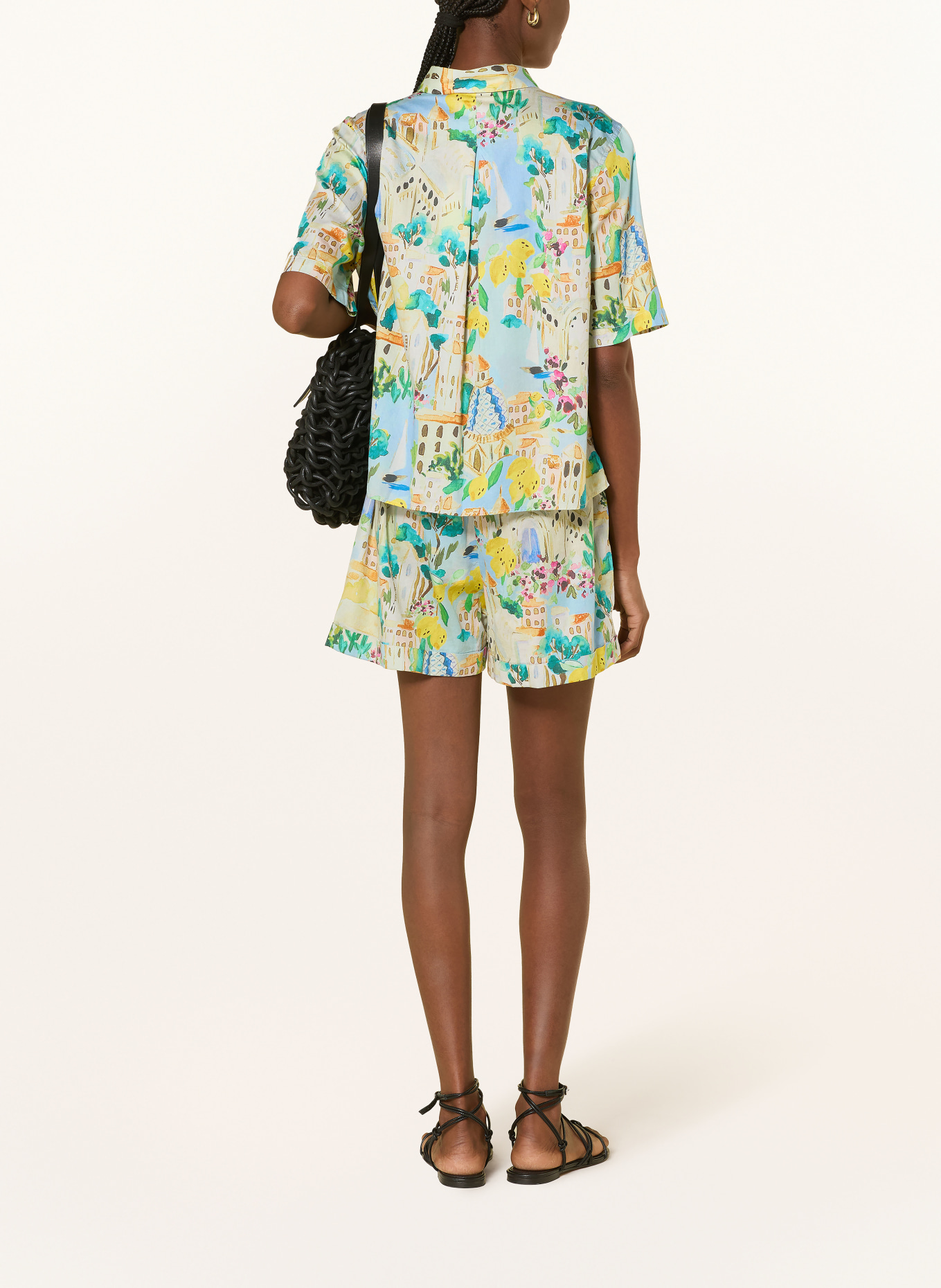 0039 ITALY BRENDA Shorts: LIGHT BLUE / YELLOW / GREEN