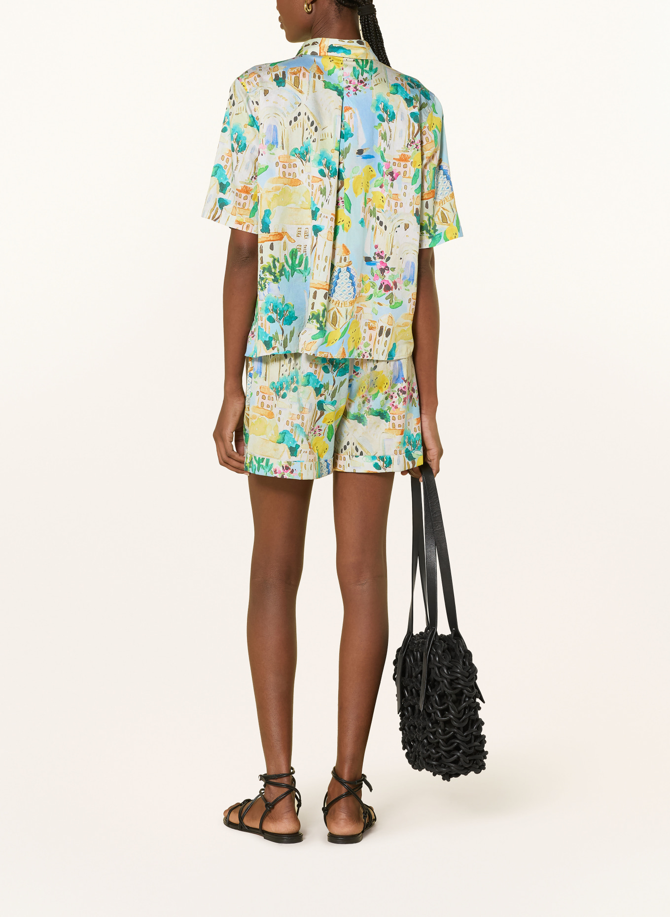 0039 ITALY Chemisier: JAUNE / VERT / BLEU CLAIR