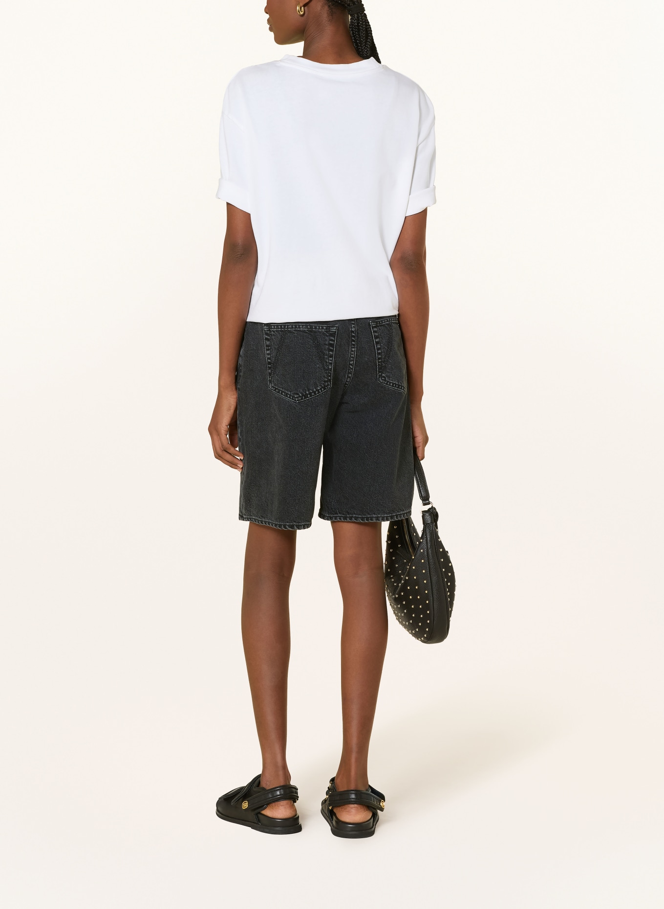 ARMEDANGELS Džínové bermudy THALINAA: 2273 ebony black