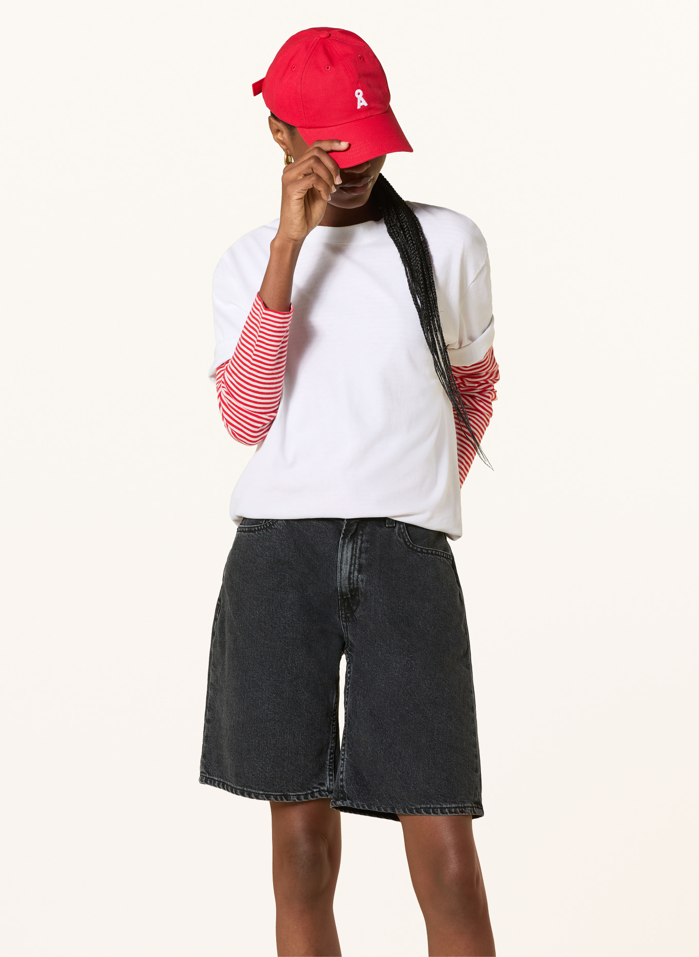 ARMEDANGELS Džínové bermudy THALINAA: 2273 ebony black