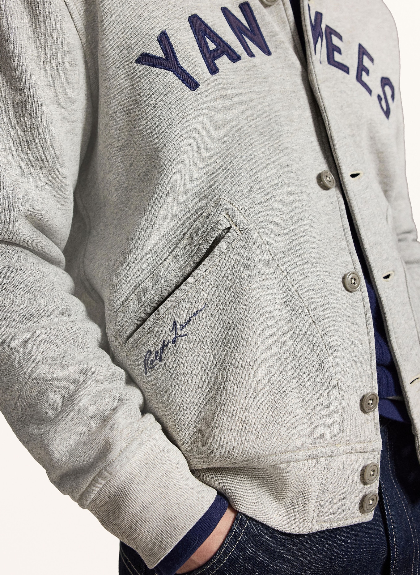 POLO RALPH LAUREN collegiejas: GRIJS / DONKERBLAUW