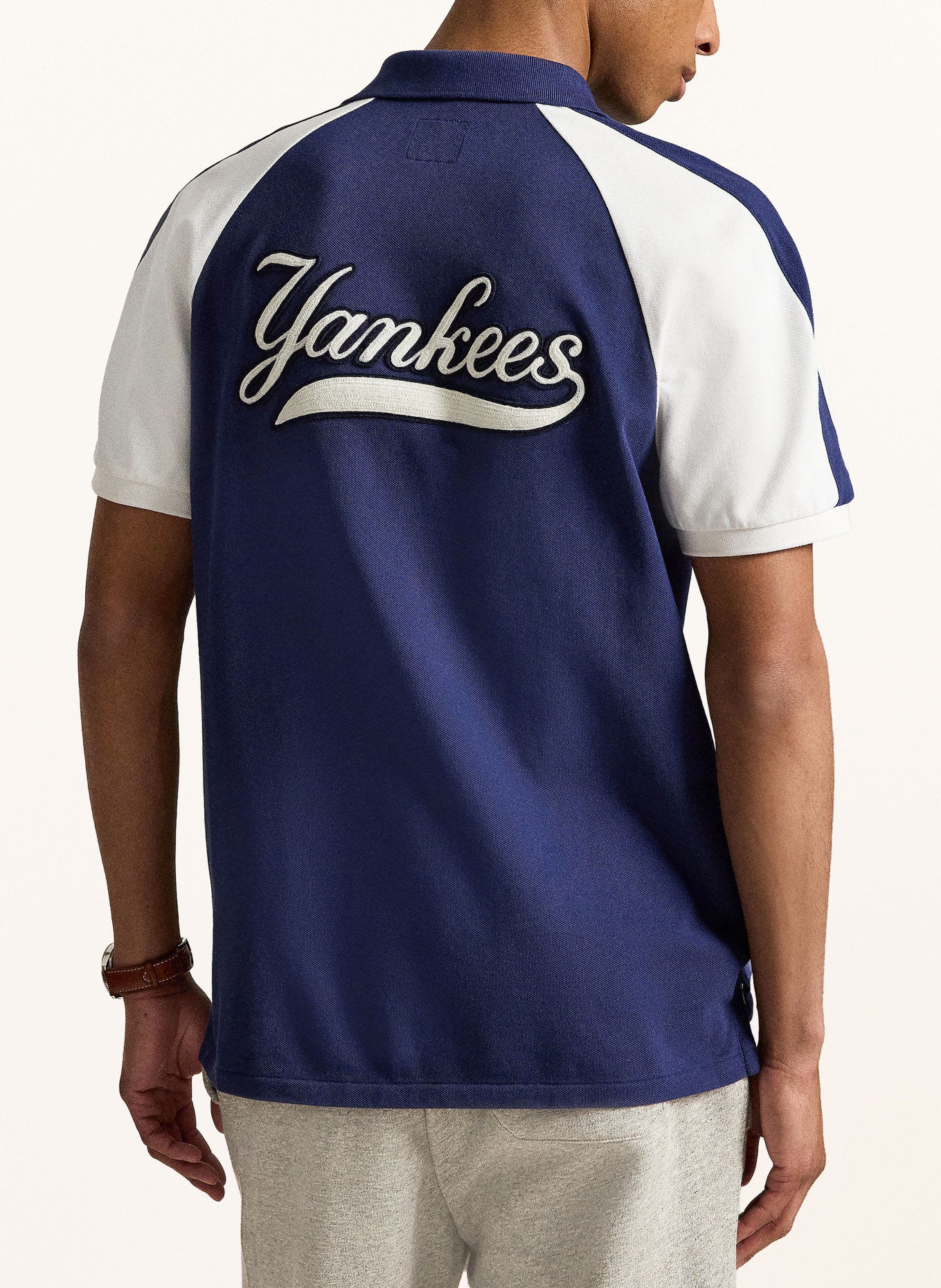 POLO RALPH LAUREN Piqué-Poloshirt Classic Fit: DUNKELBLAU / WEISS