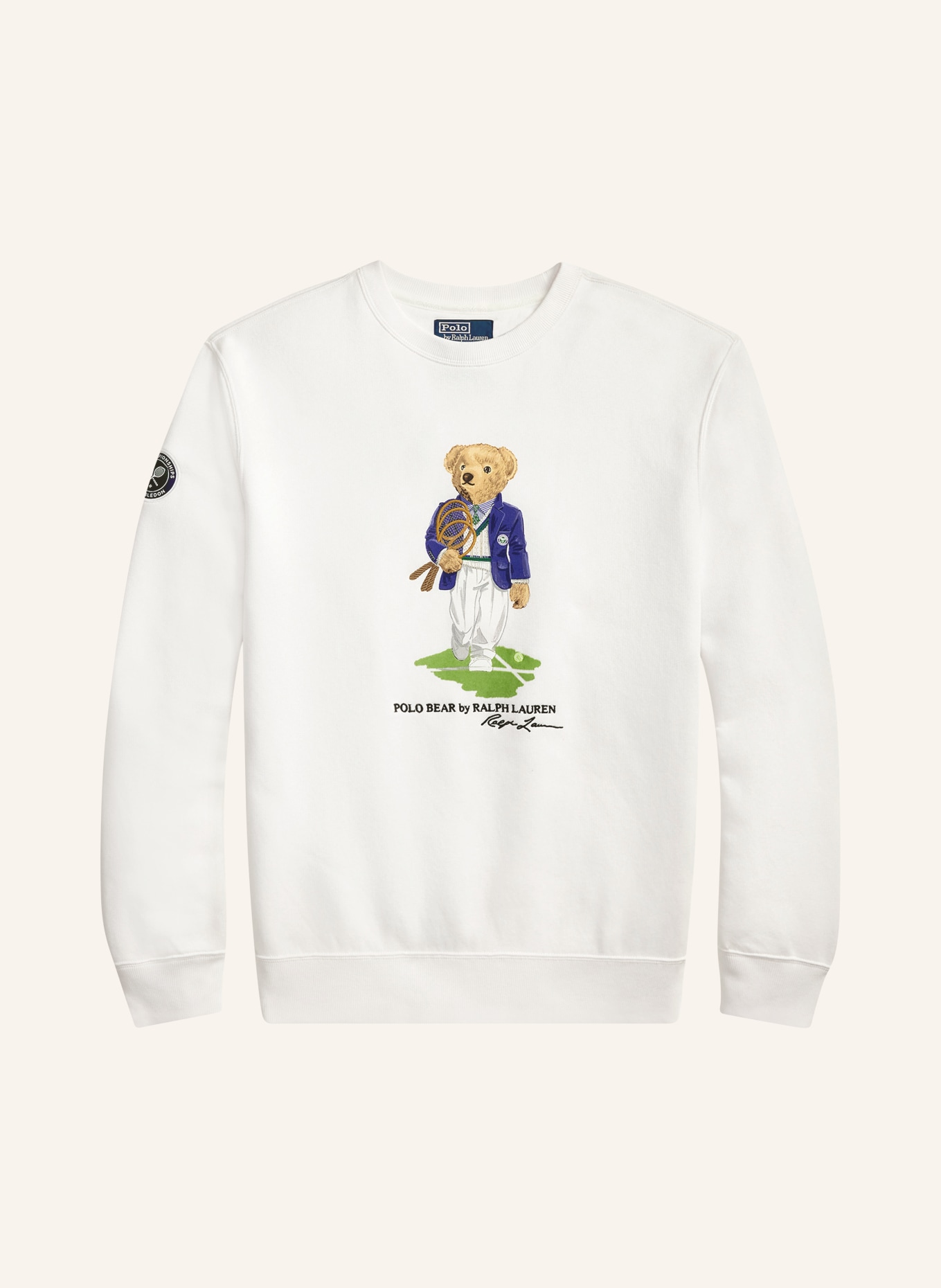 POLO RALPH LAUREN Sweat-shirt: BLANC / VERT / BLEU FONCÉ