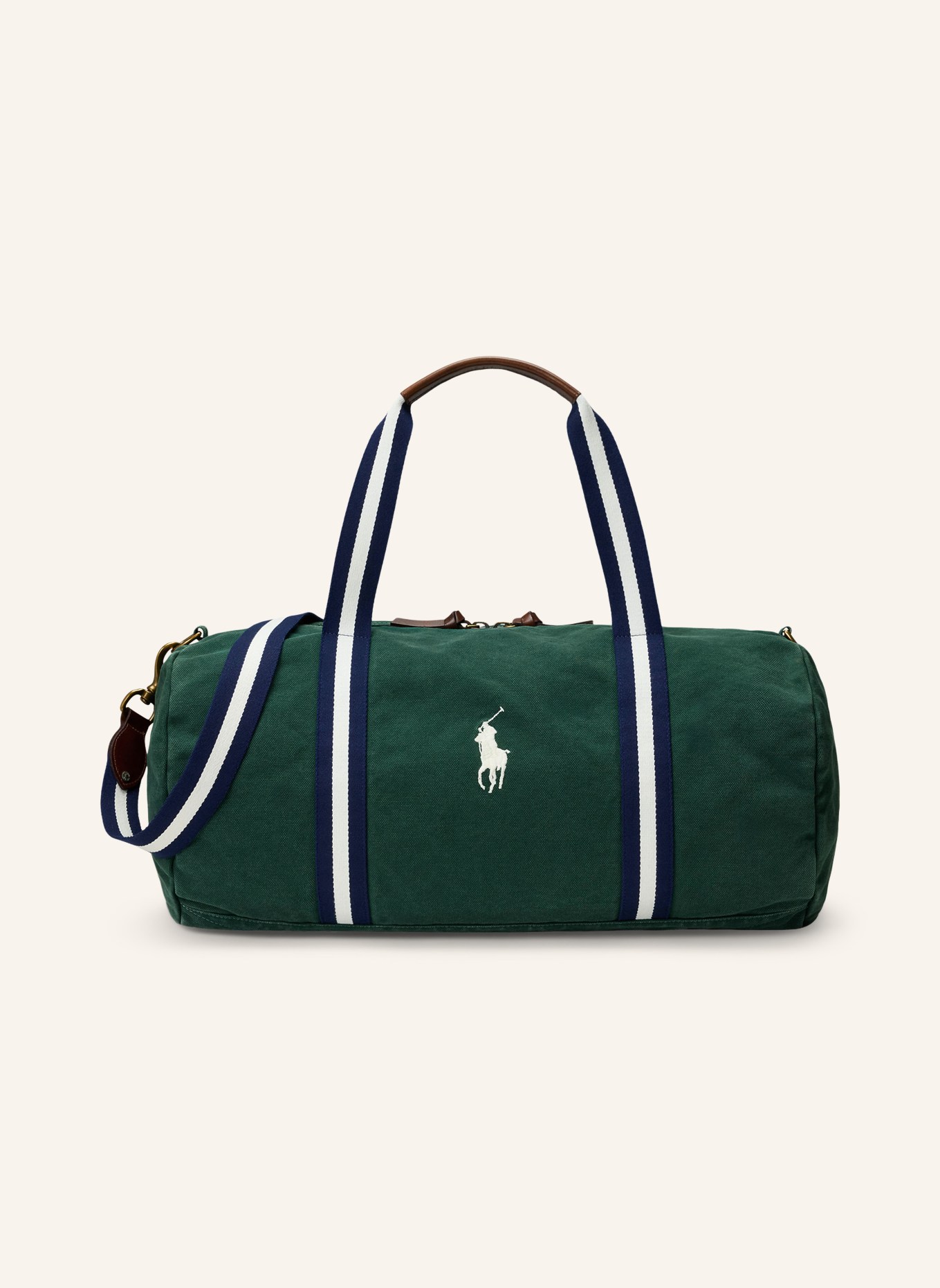 POLO RALPH LAUREN Reisetasche: DUNKELGRÜN / DUNKELBLAU / WEISS