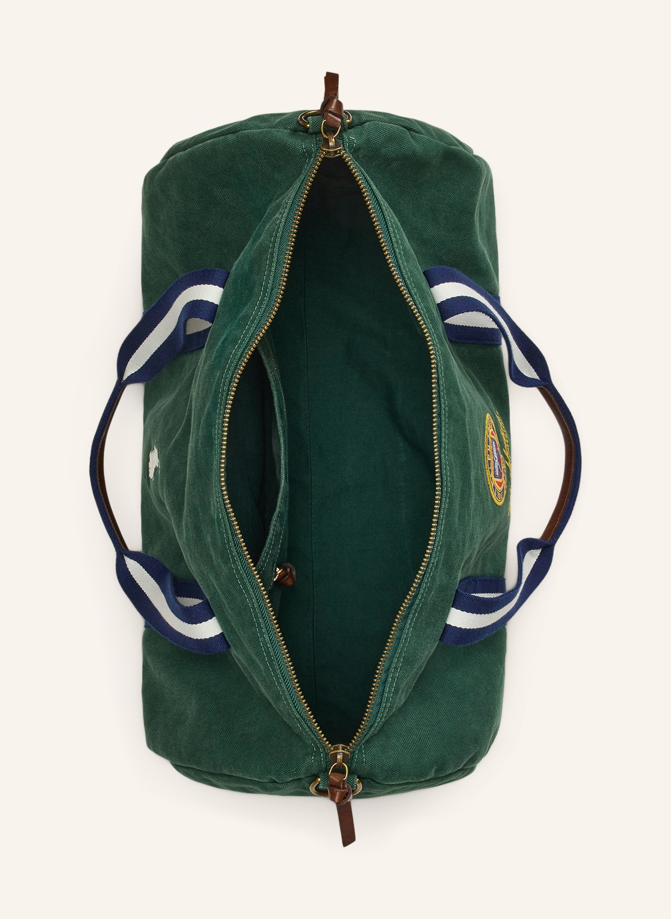 POLO RALPH LAUREN Reisetasche: DUNKELGRÜN / DUNKELBLAU / WEISS