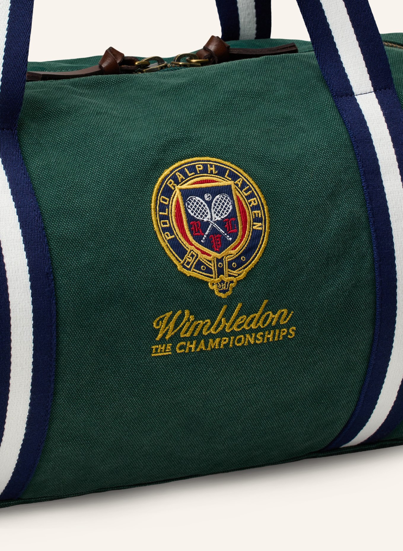 POLO RALPH LAUREN Reisetasche: DUNKELGRÜN / DUNKELBLAU / WEISS