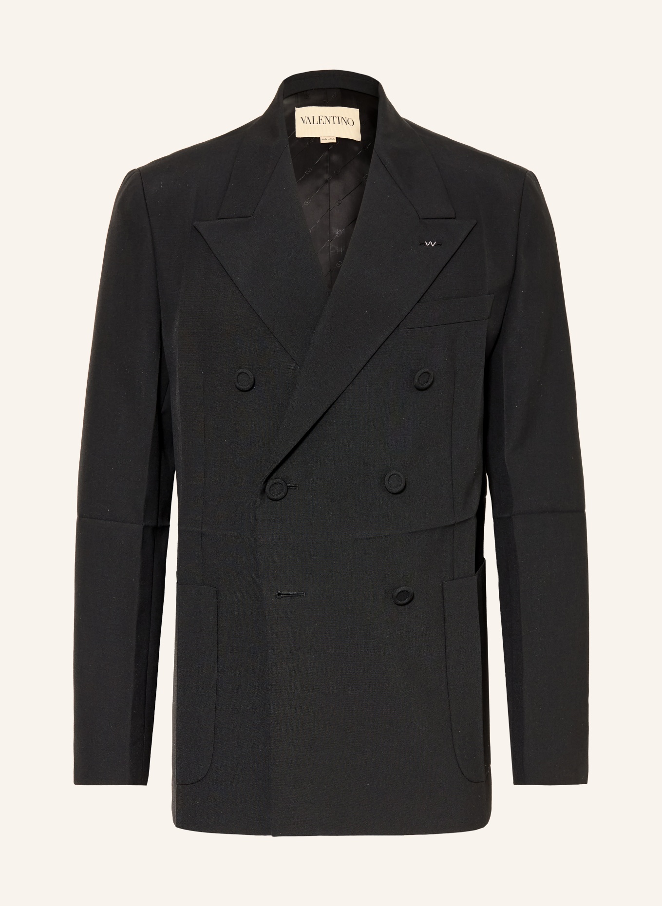 VALENTINO Veste coupe classique: NOIR