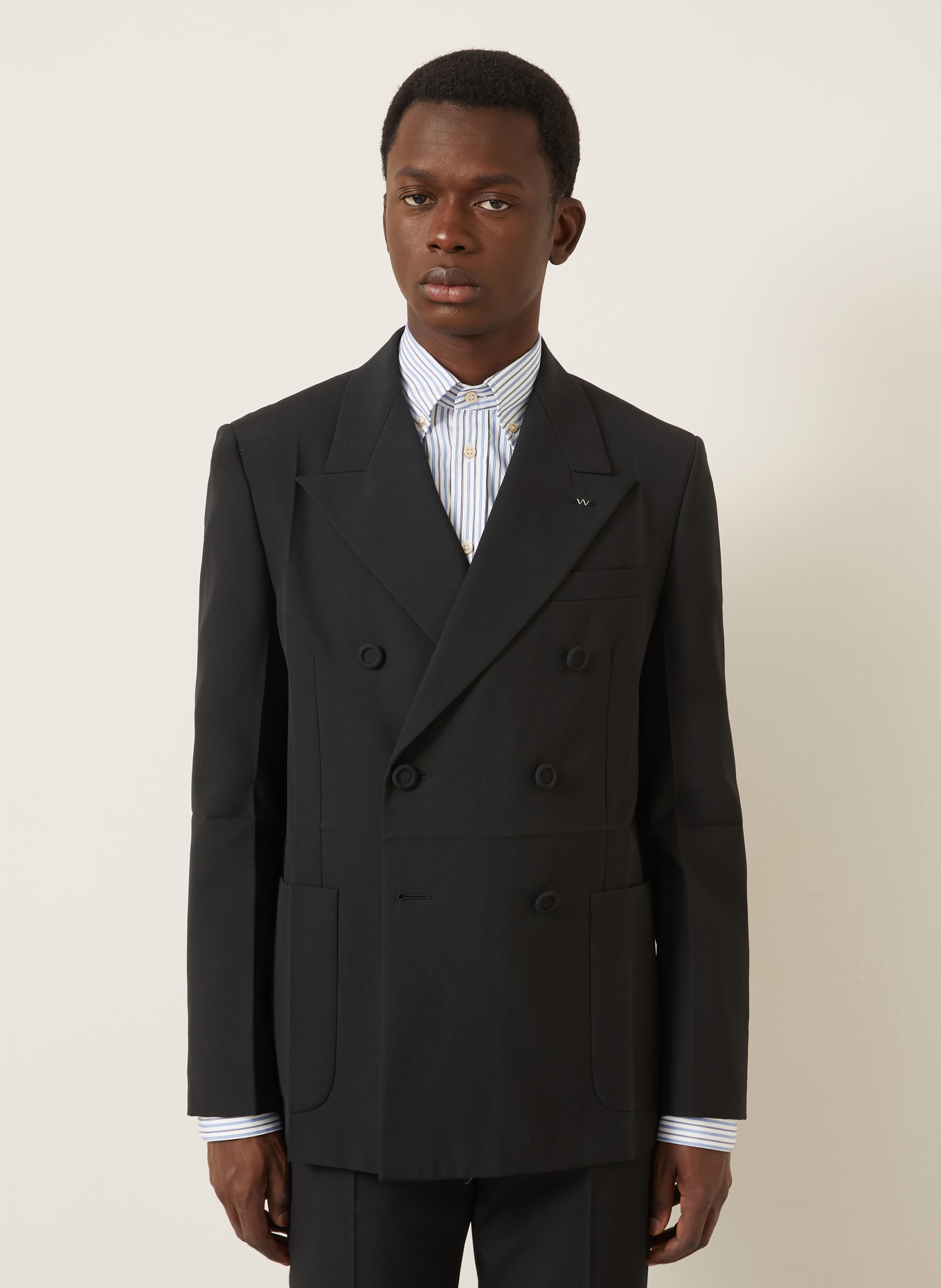VALENTINO Veste coupe classique: NOIR