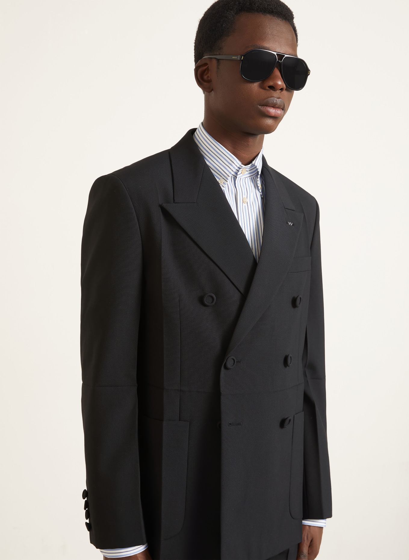 VALENTINO Veste coupe classique: NOIR