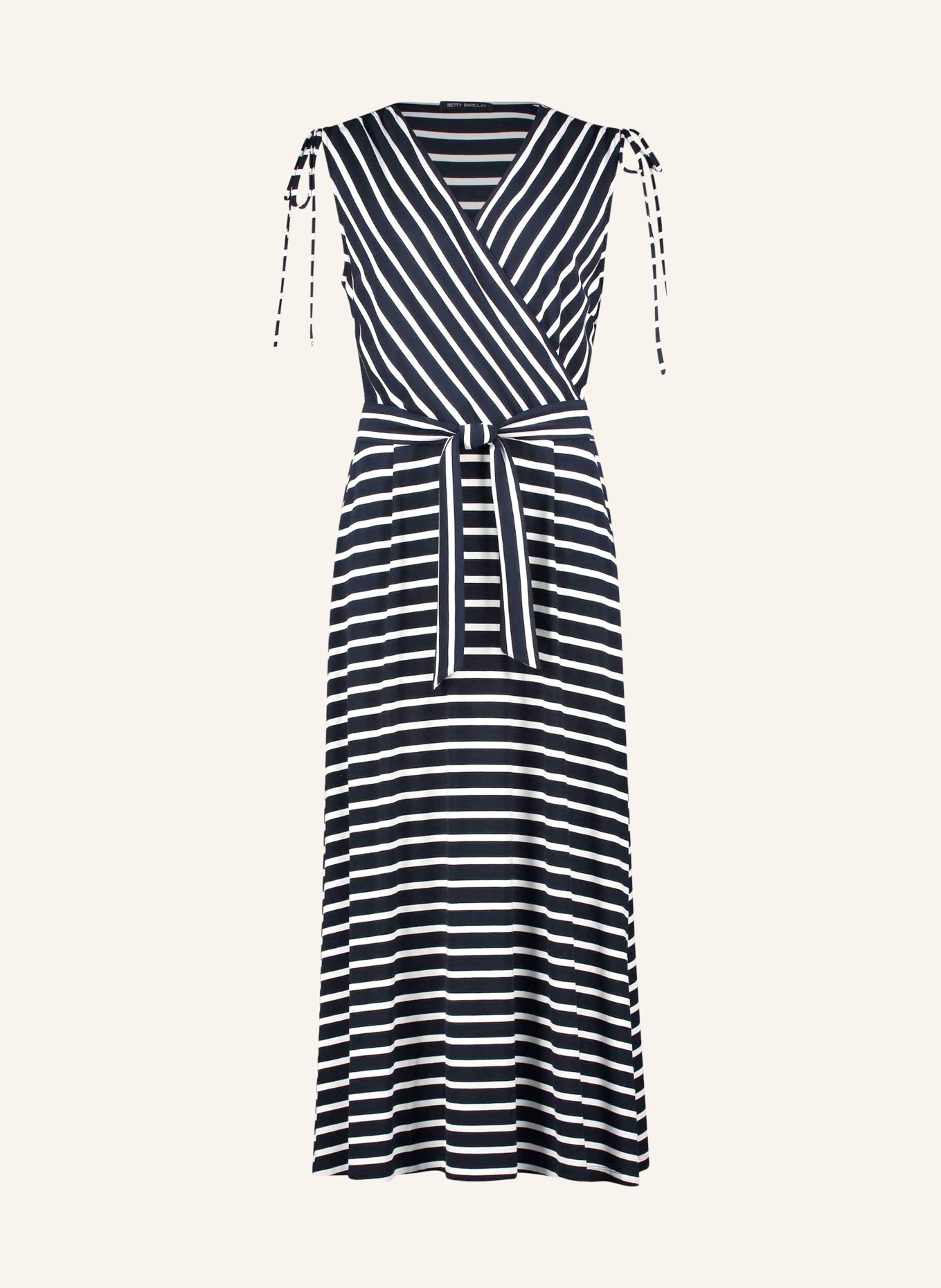 Betty Barclay Jerseykleid in Wickeloptik: DUNKELBLAU / WEISS