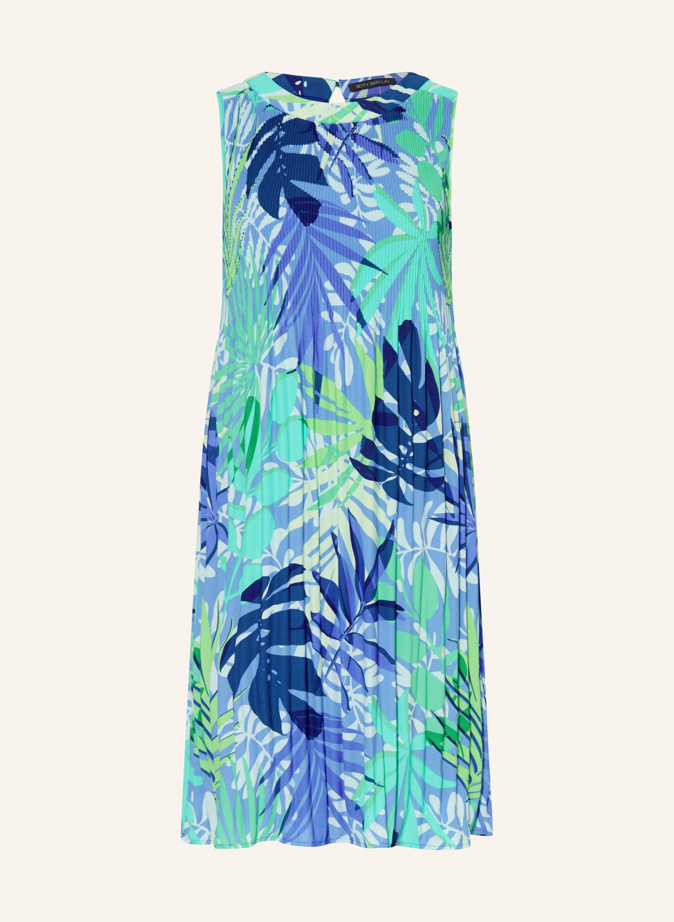 Betty Barclay plisované šaty: MODRÁ / KRÉMOVÁ / ZELENÁ