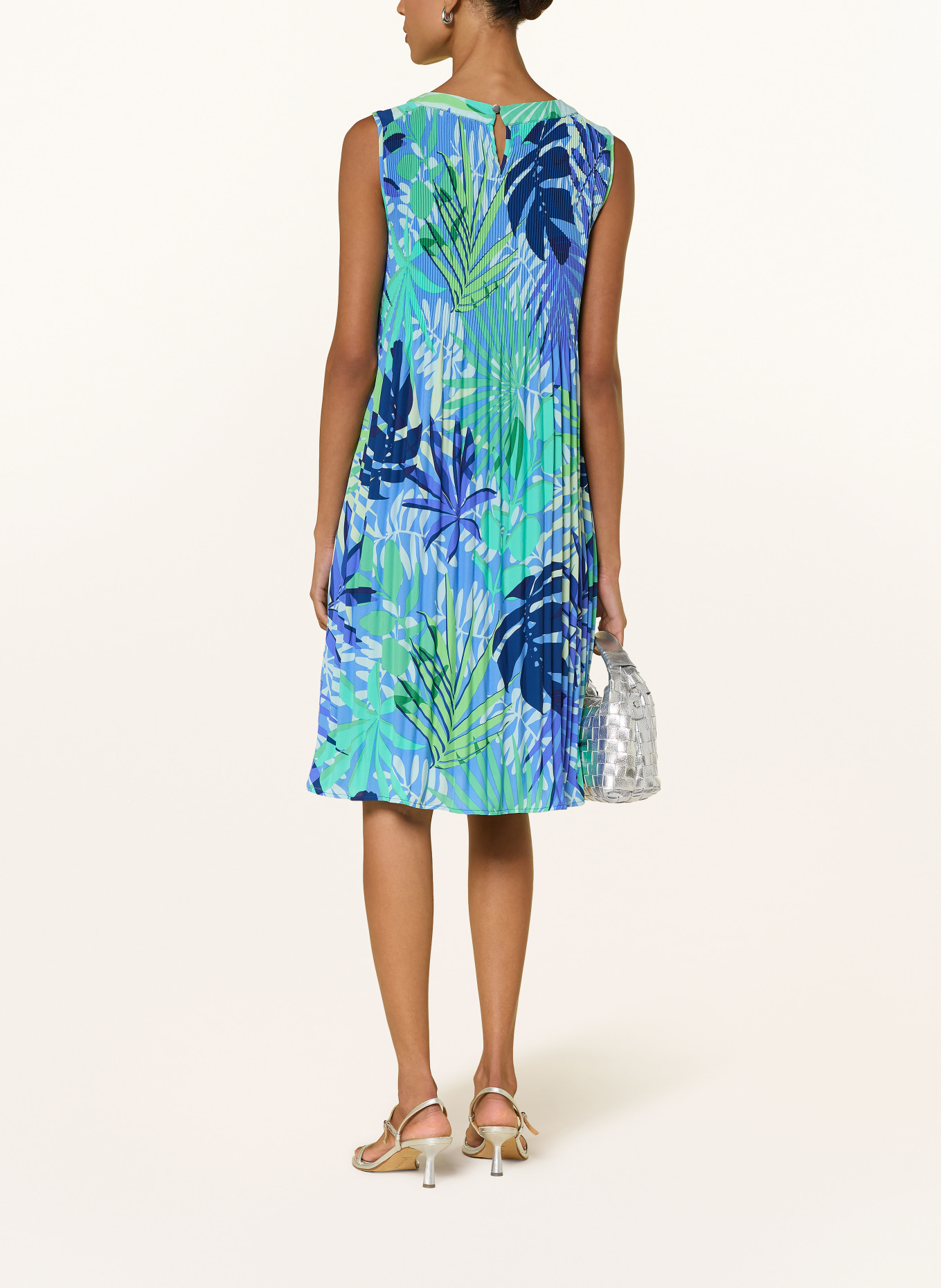 Betty Barclay plisované šaty: MODRÁ / KRÉMOVÁ / ZELENÁ