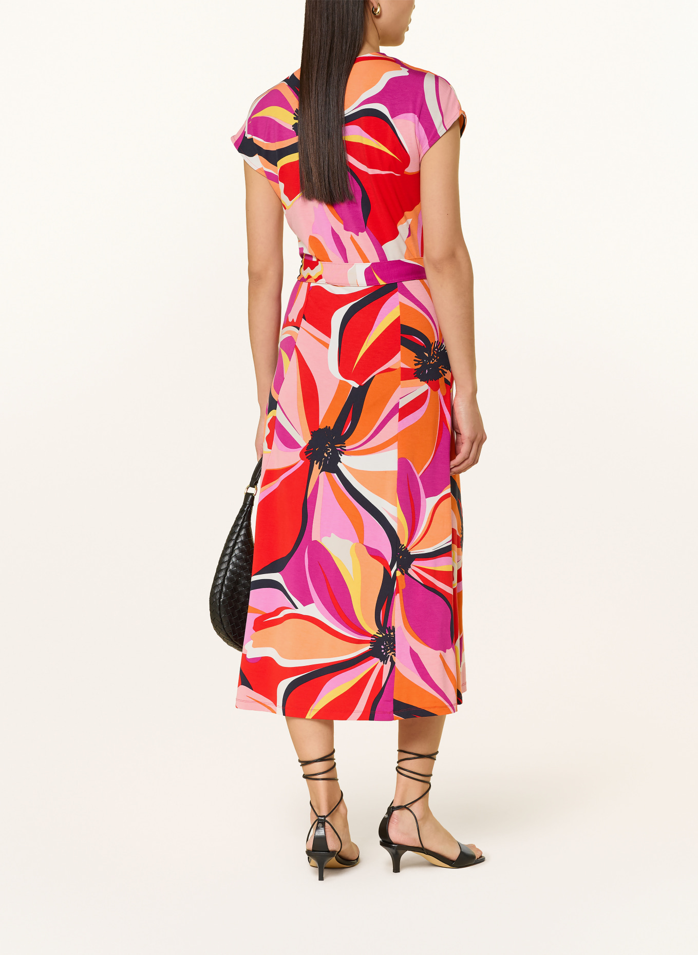 Betty Barclay Jerseyjurk: ROOD / ORANJE / WIT