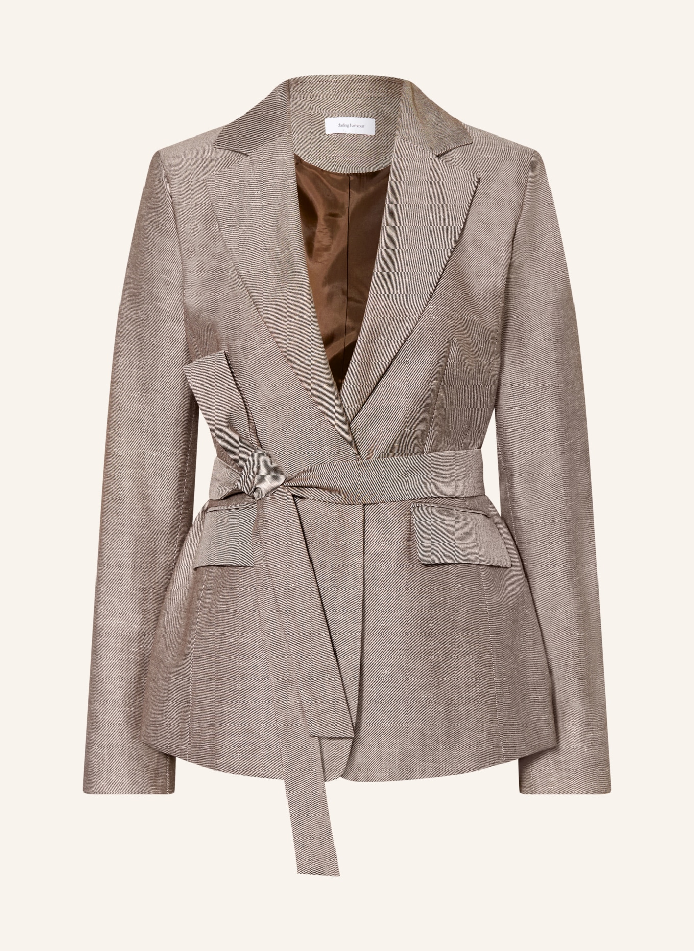 darling harbour Blazer mit Leinen: DUNKELBRAUN