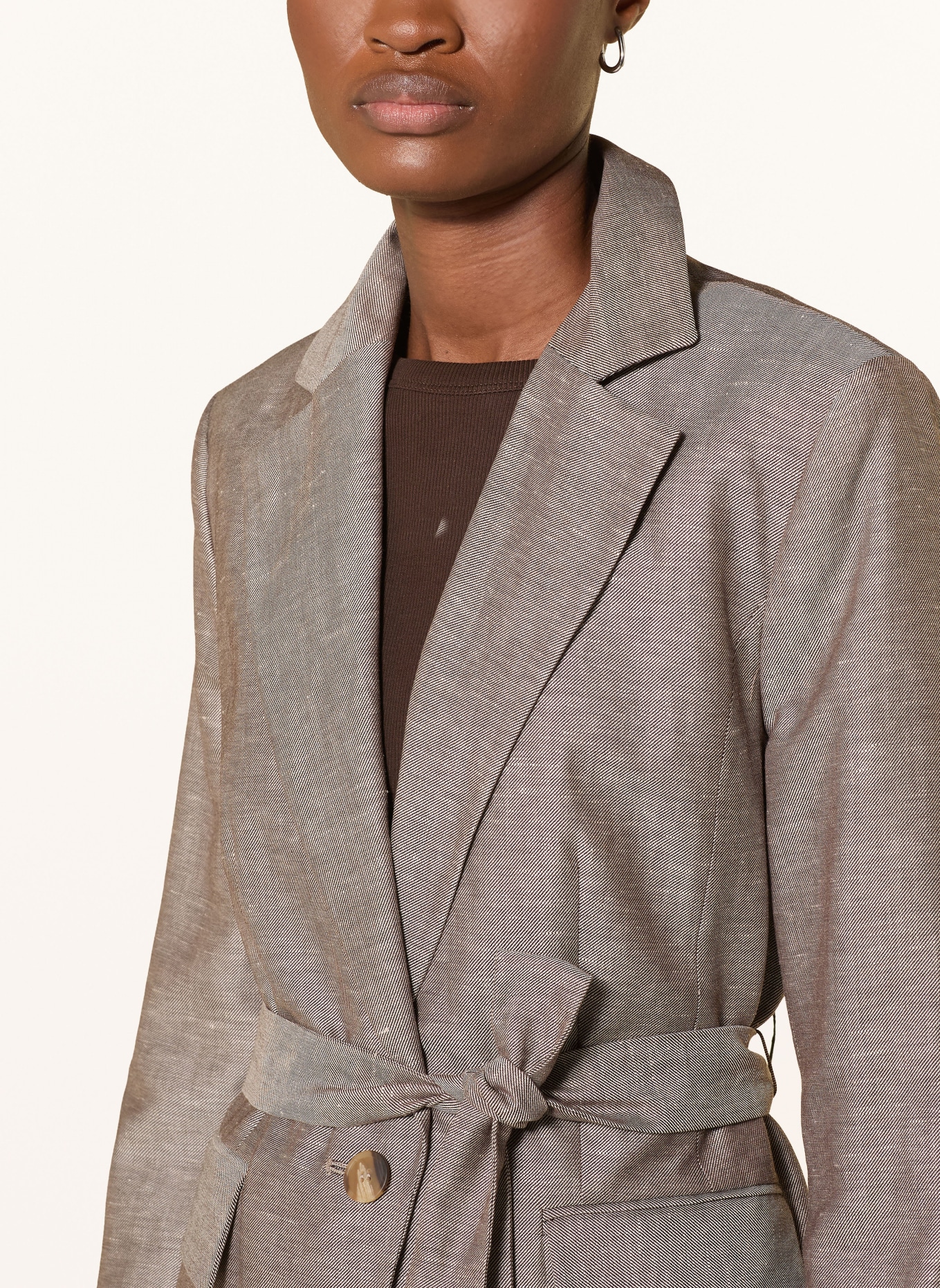 darling harbour Blazer mit Leinen: DUNKELBRAUN