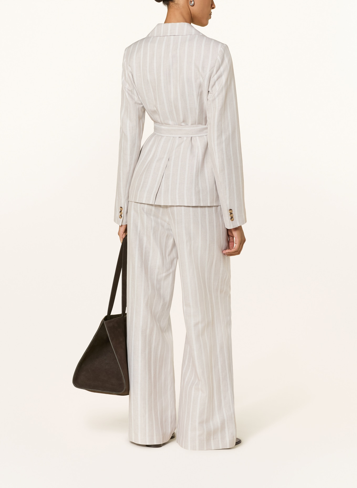 darling harbour Marlenehose mit Leinen: BEIGE