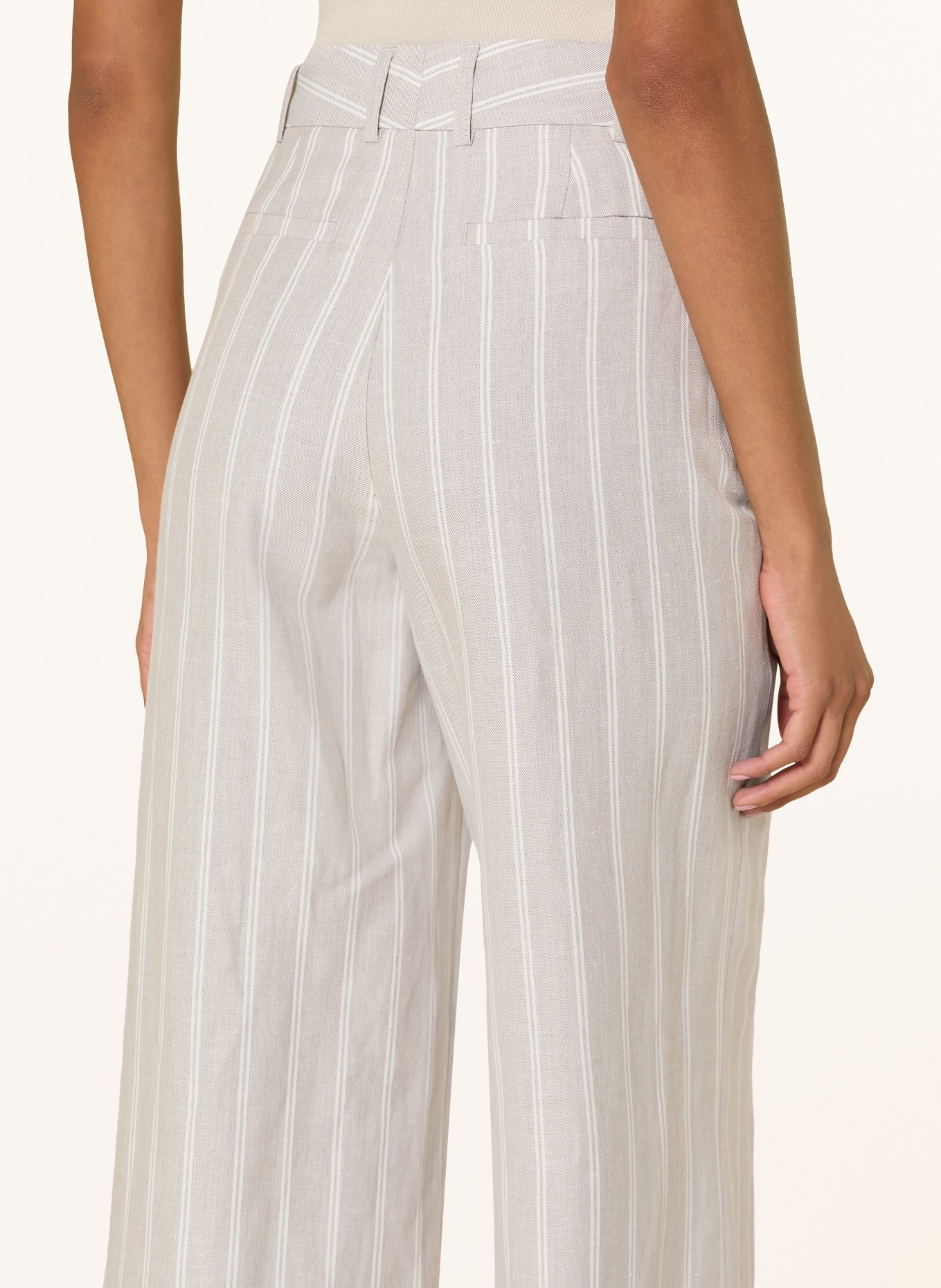 darling harbour Marlenehose mit Leinen: BEIGE