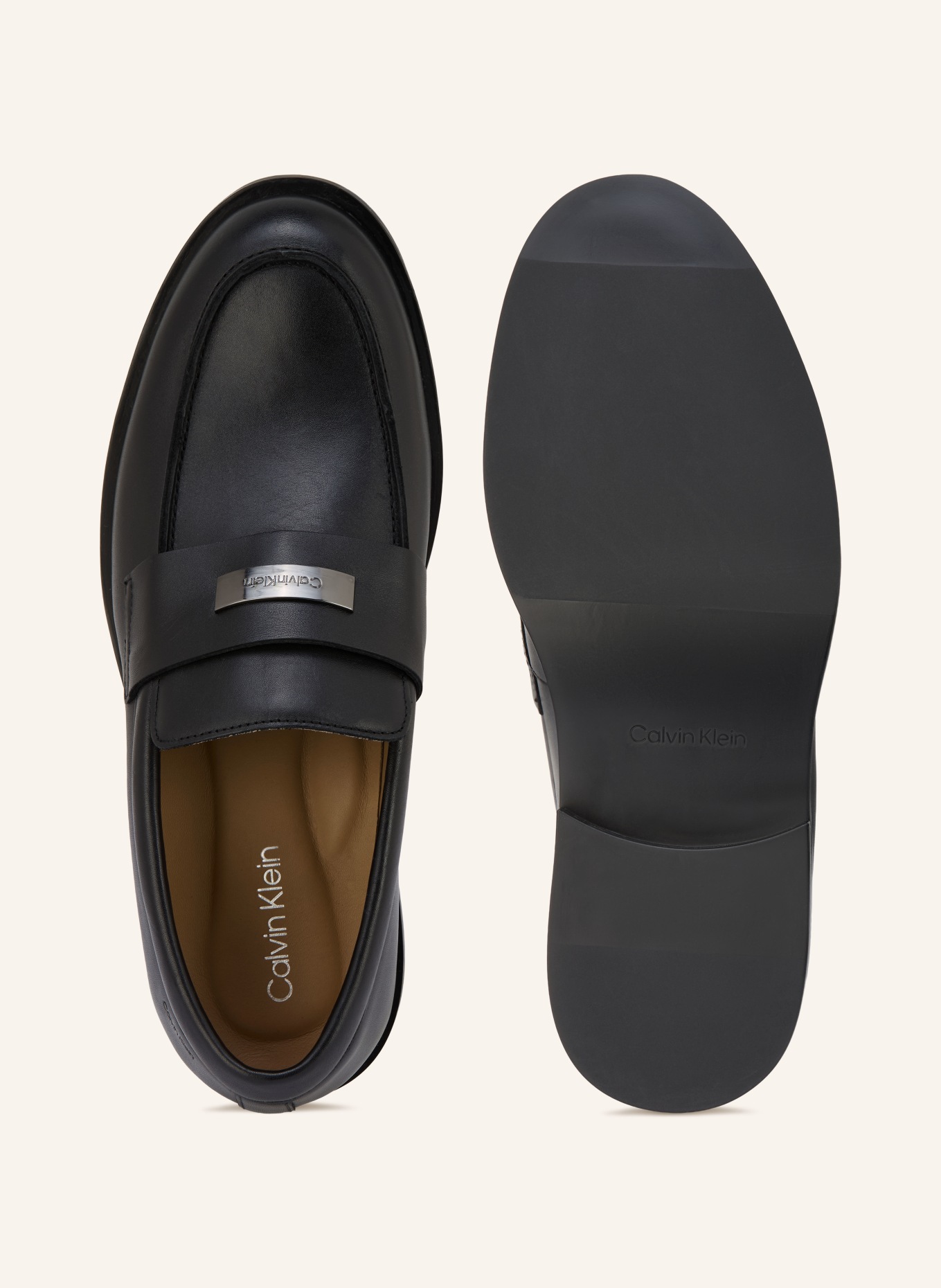 Calvin Klein Mokasyny: ČERNÁ