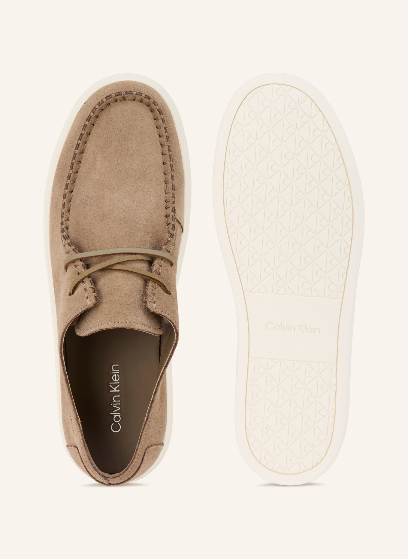 Calvin Klein Šněrovací boty HYBRID CLEAN APRON: BÉŽOVÁ