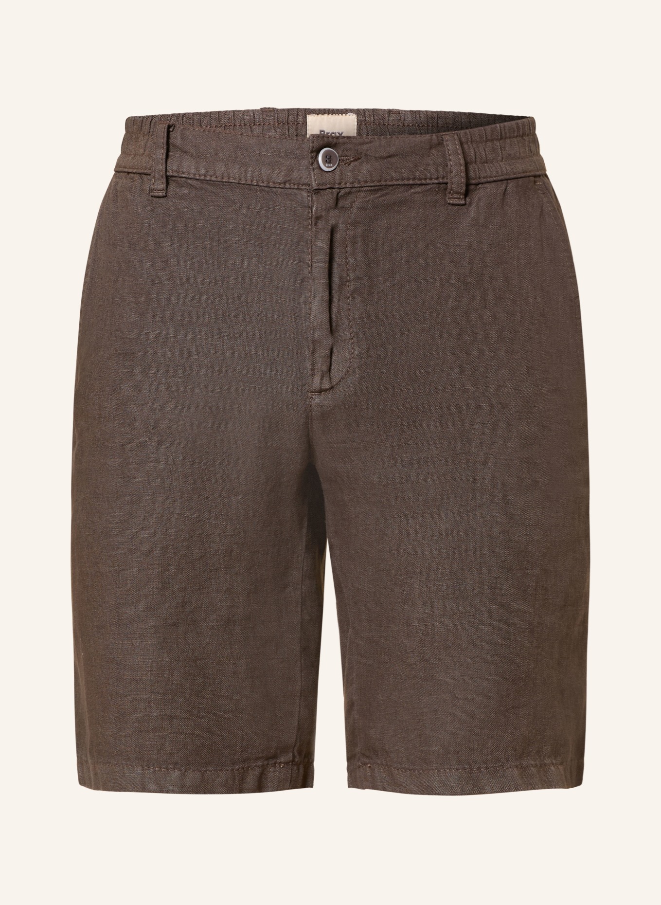 BRAX Szorty lniane: CIEMNOBRĄZOWY