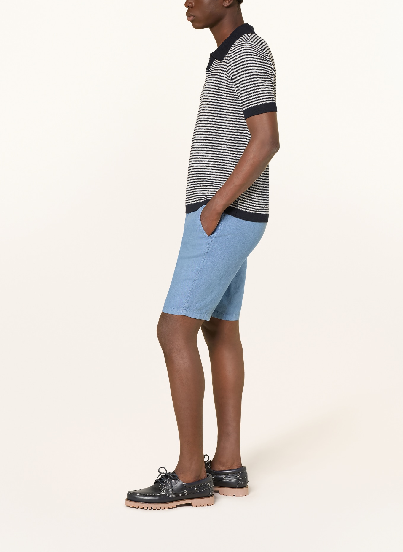 BRAX Szorty lniane: JASNONIEBIESKI