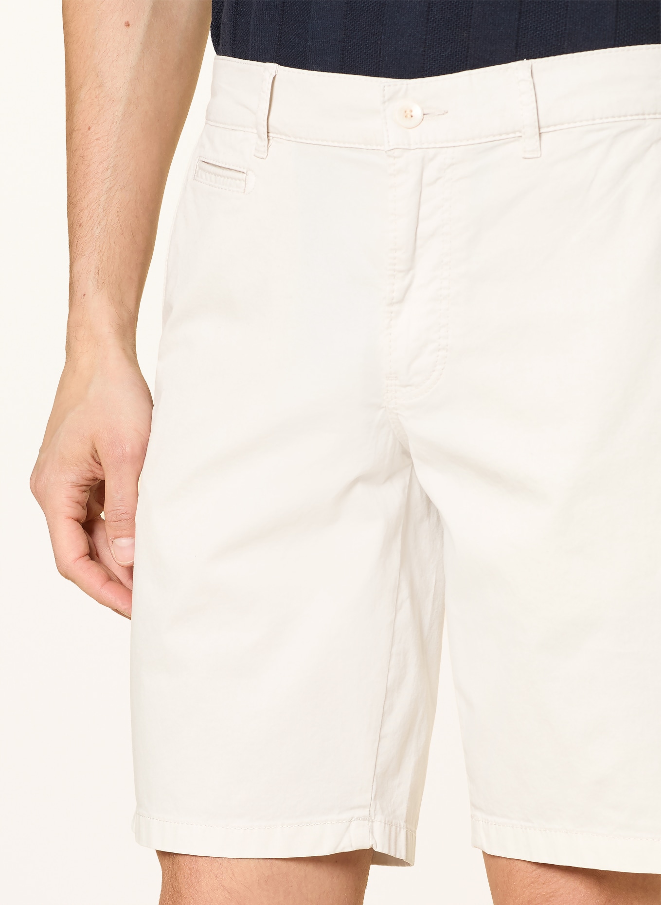 BRAX BARI Regular Fit Shorts: LIGHT BROWN