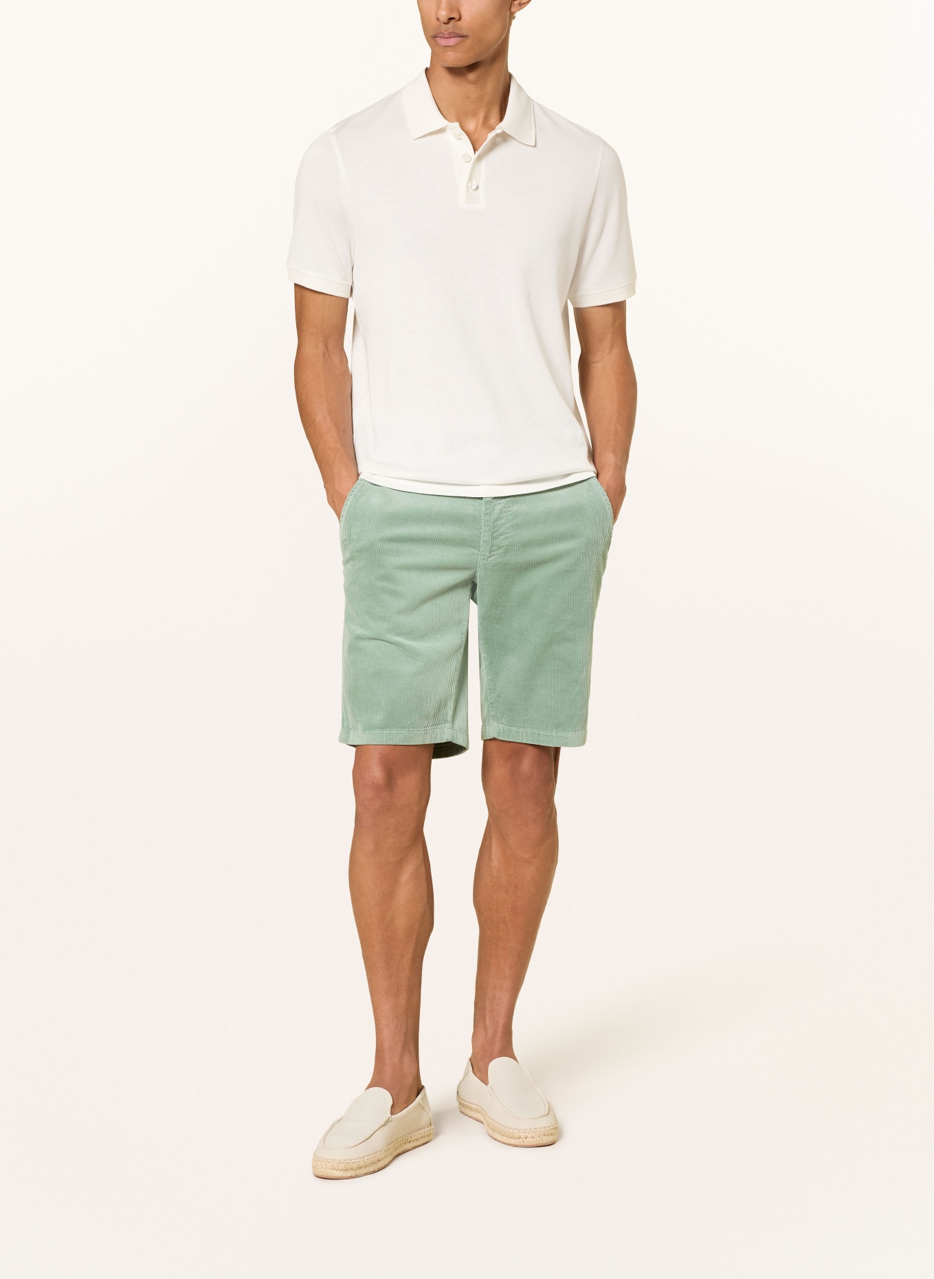 BRAX BALU CK Modern Fit Corduroy Shorts: MINT