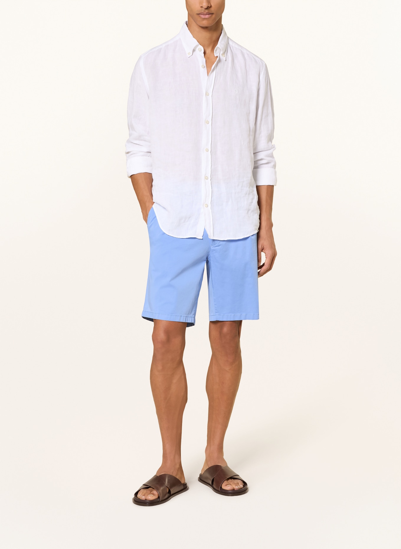 BRAX TINO B Relaxed Fit Shorts: LIGHT BLUE