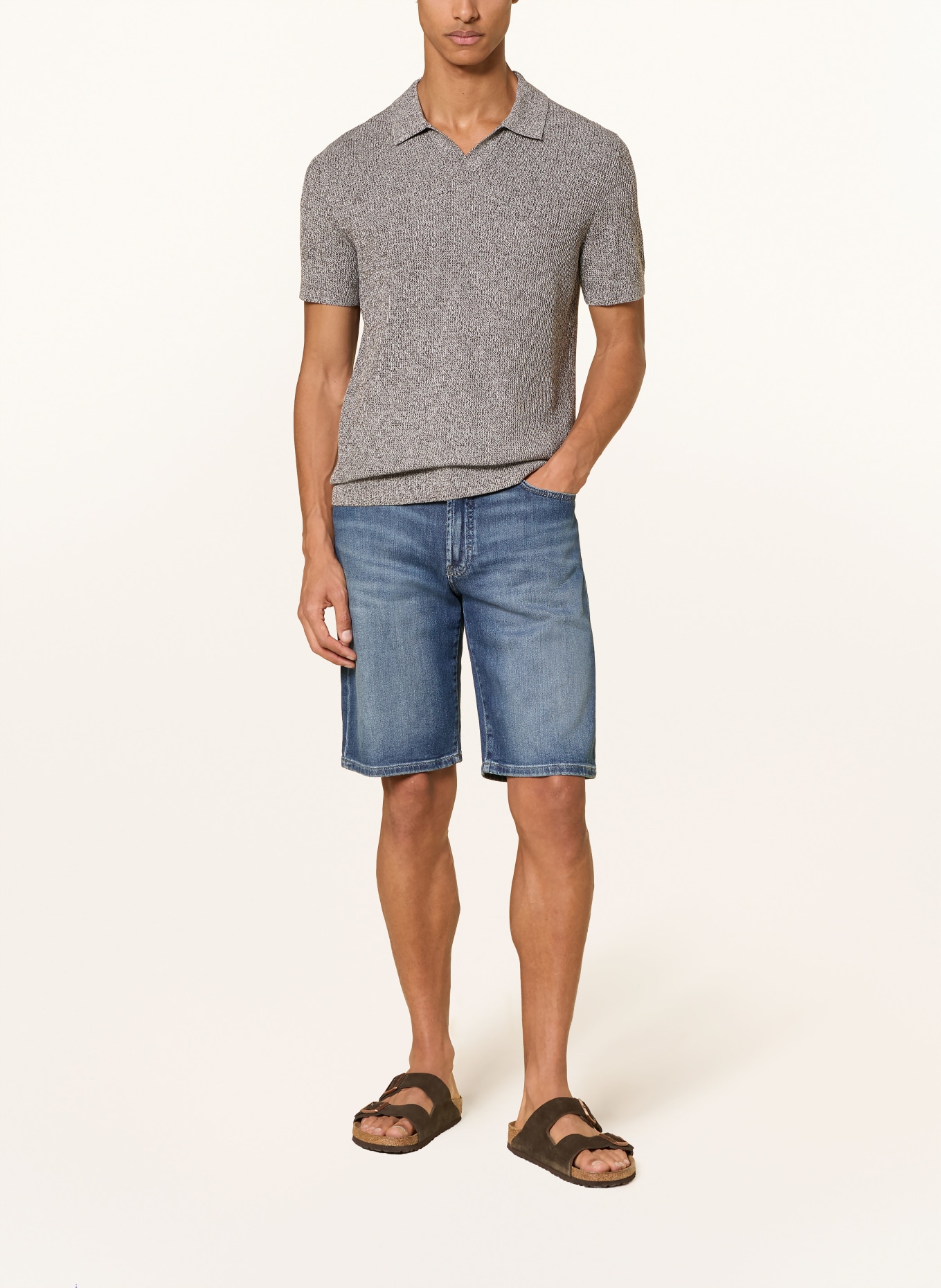 BRAX Džínové šortky CLINT: 14 DARK STEEL USED