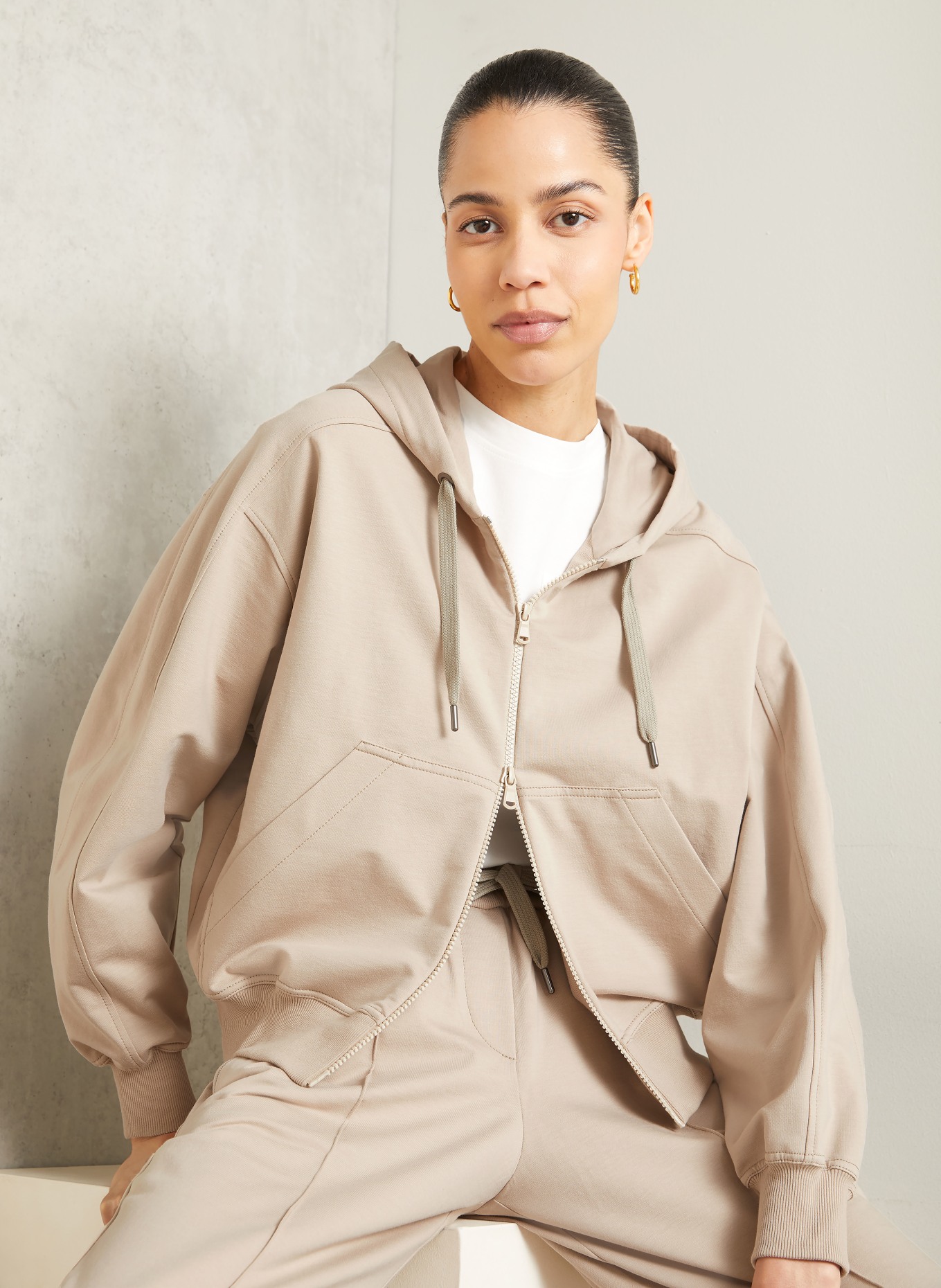 BRUNELLO CUCINELLI Sweatjacke: BEIGE