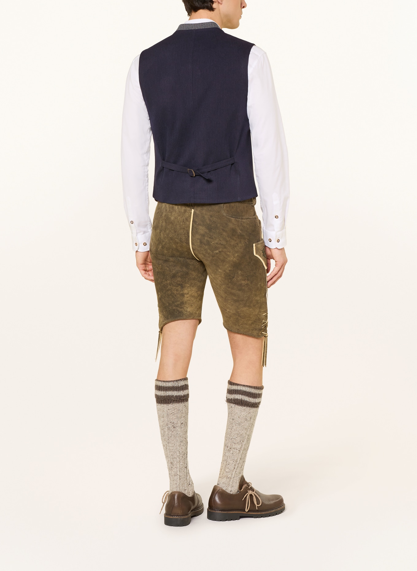 Hammerschmid Gilet traditionnel CARL coupe ajustée: BLEU FONCÉ