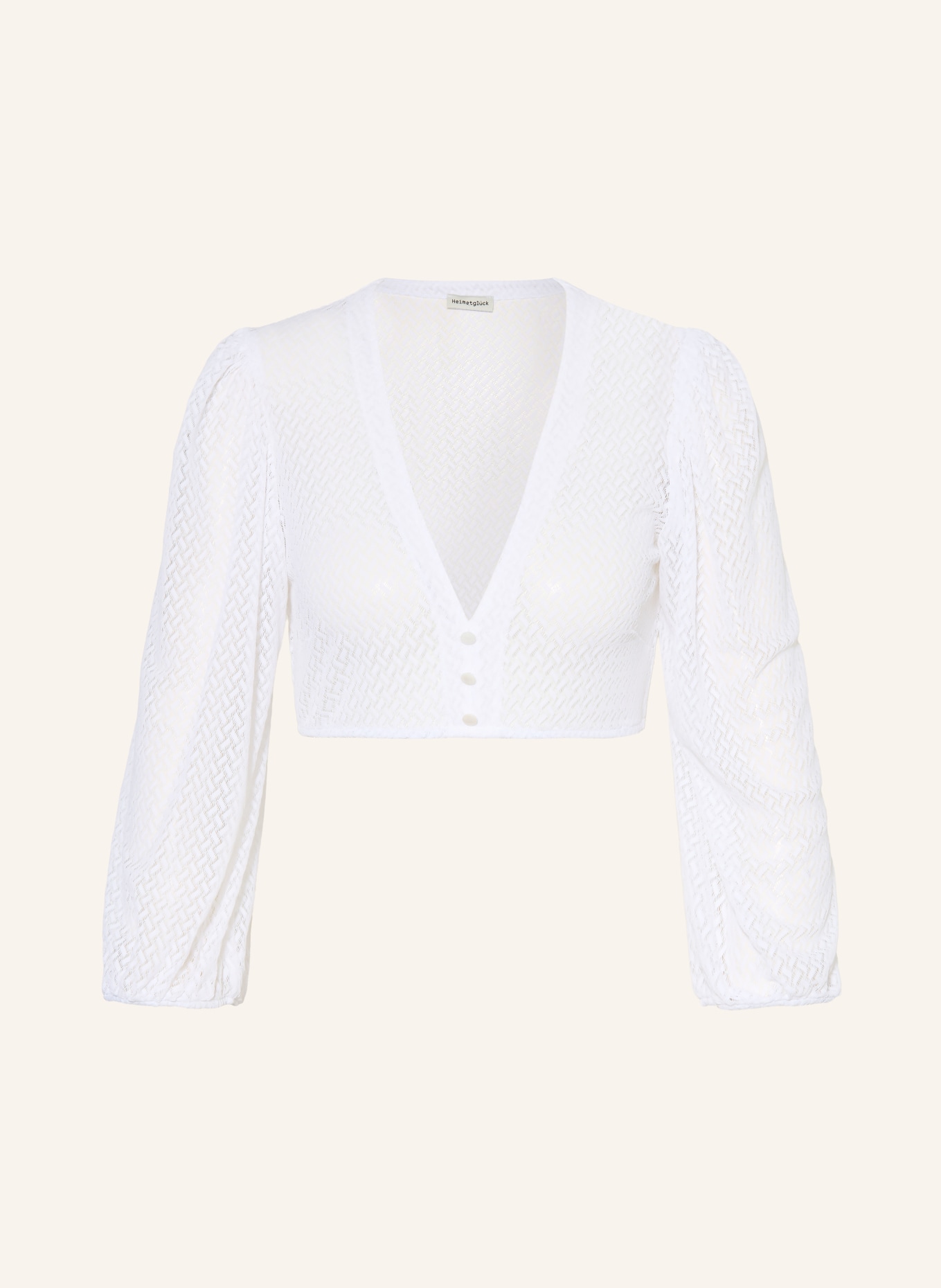 Heimatglück Tracht Dirndlbluse JULE aus Spitze: WEISS