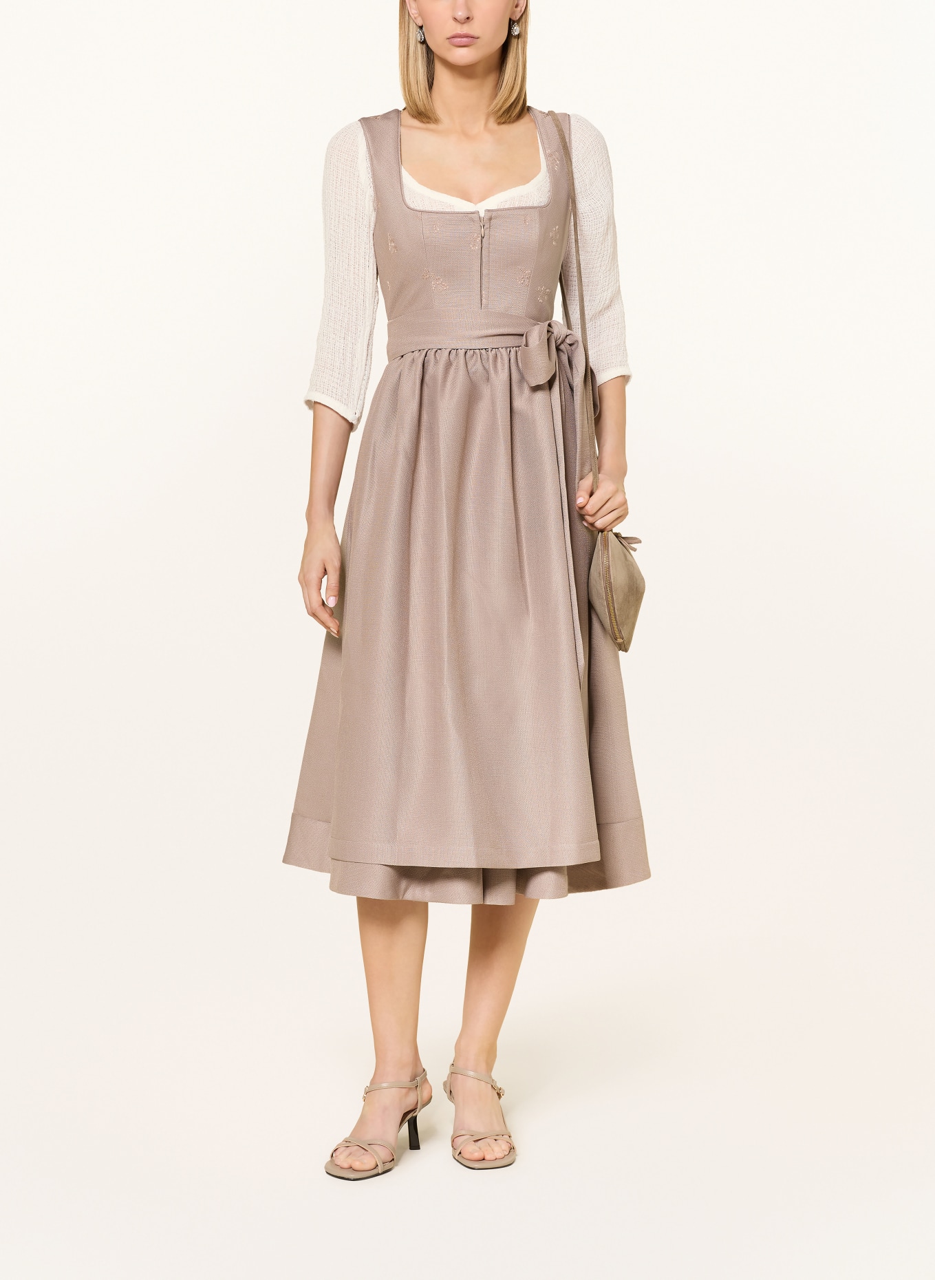 Heimatglück Tracht Bluzka dirndl AMELIE z rękawami 3/4: ECRU