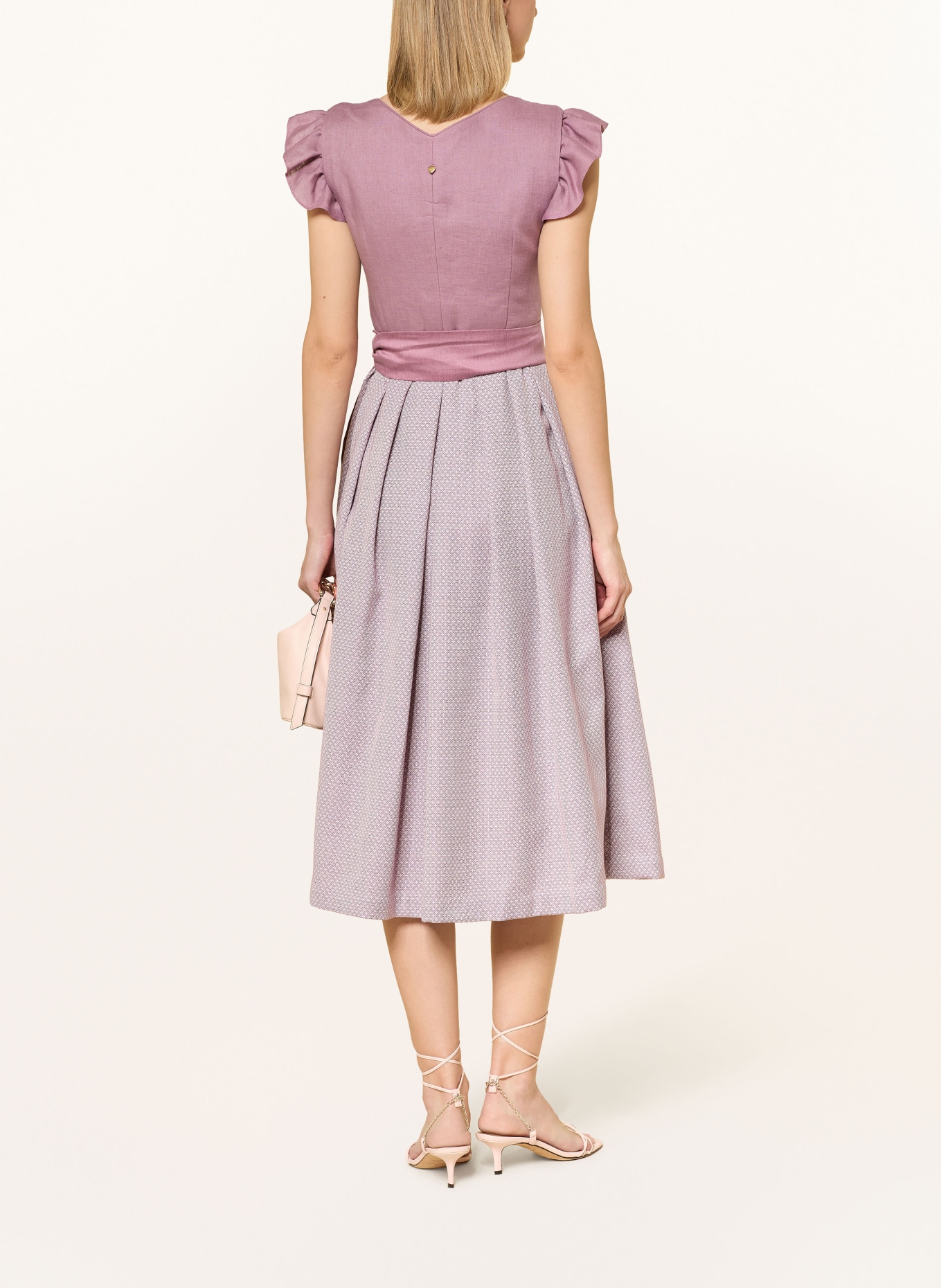 AlpenHERZ Dirndl MARIE mit Leinen und Rüschen: ALTROSA