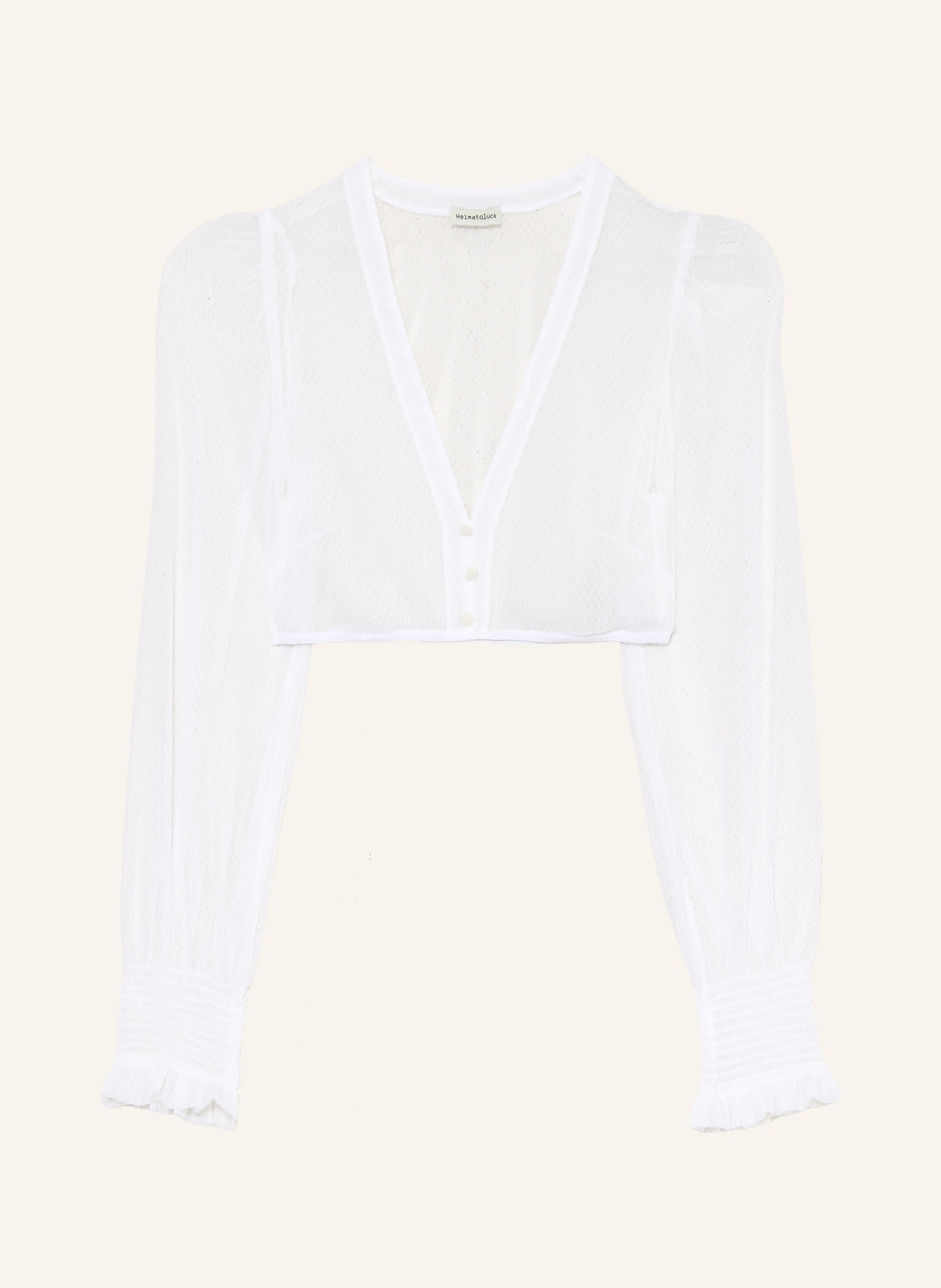 Heimatglück Tracht LINA Lace Dirndl Blouse: WHITE