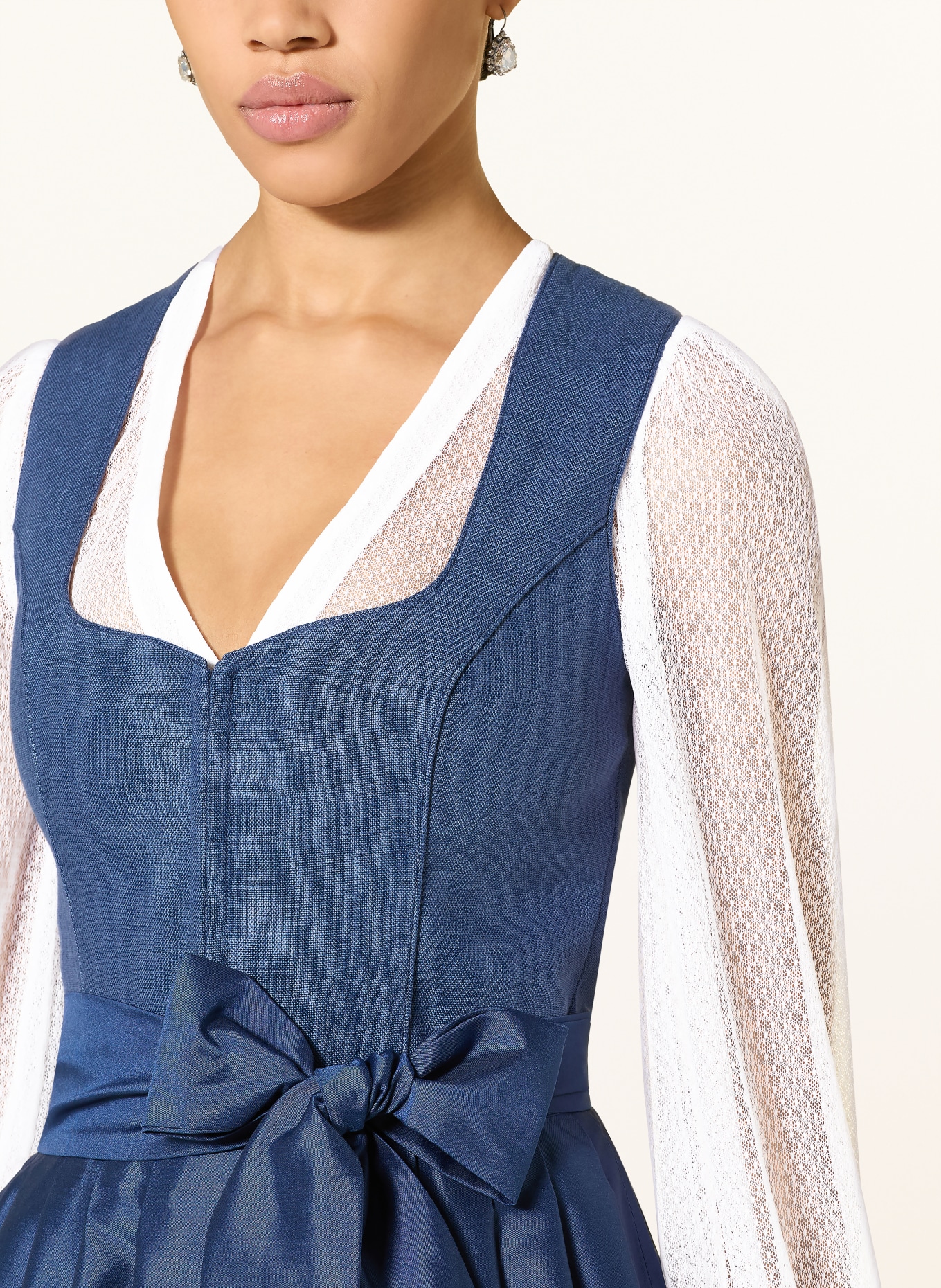 Heimatglück Tracht LINA Lace Dirndl Blouse: WHITE