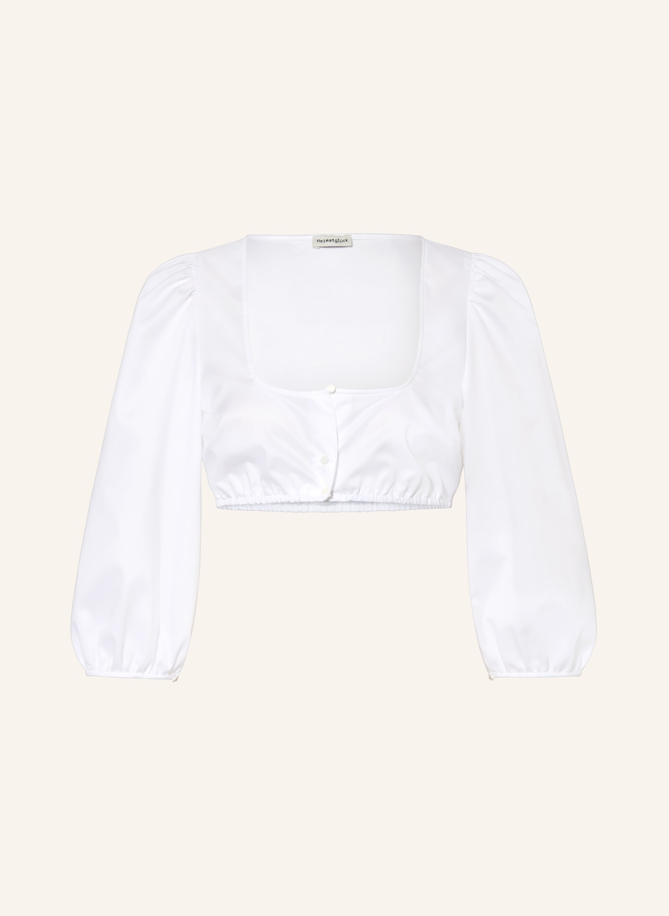 Heimatglück Tracht Dirndlbluse ILVY mit 3/4-Arm: WEISS