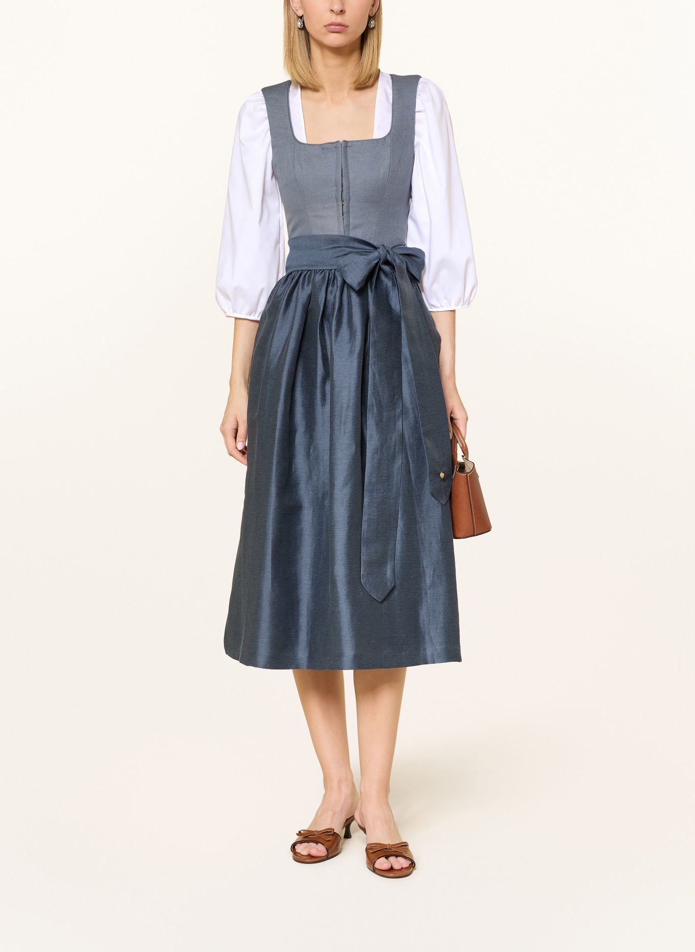 Heimatglück Tracht Dirndlbluse ILVY mit 3/4-Arm: WEISS