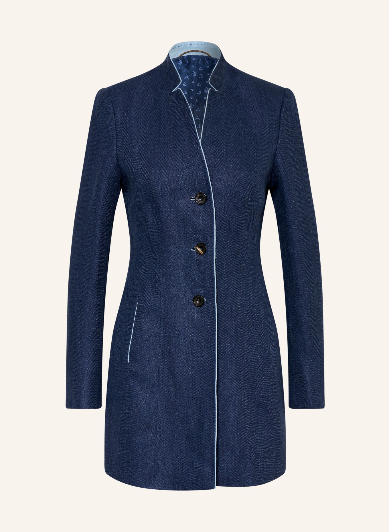 HABSBURG Janker ALMA mit Leinen: BLAU