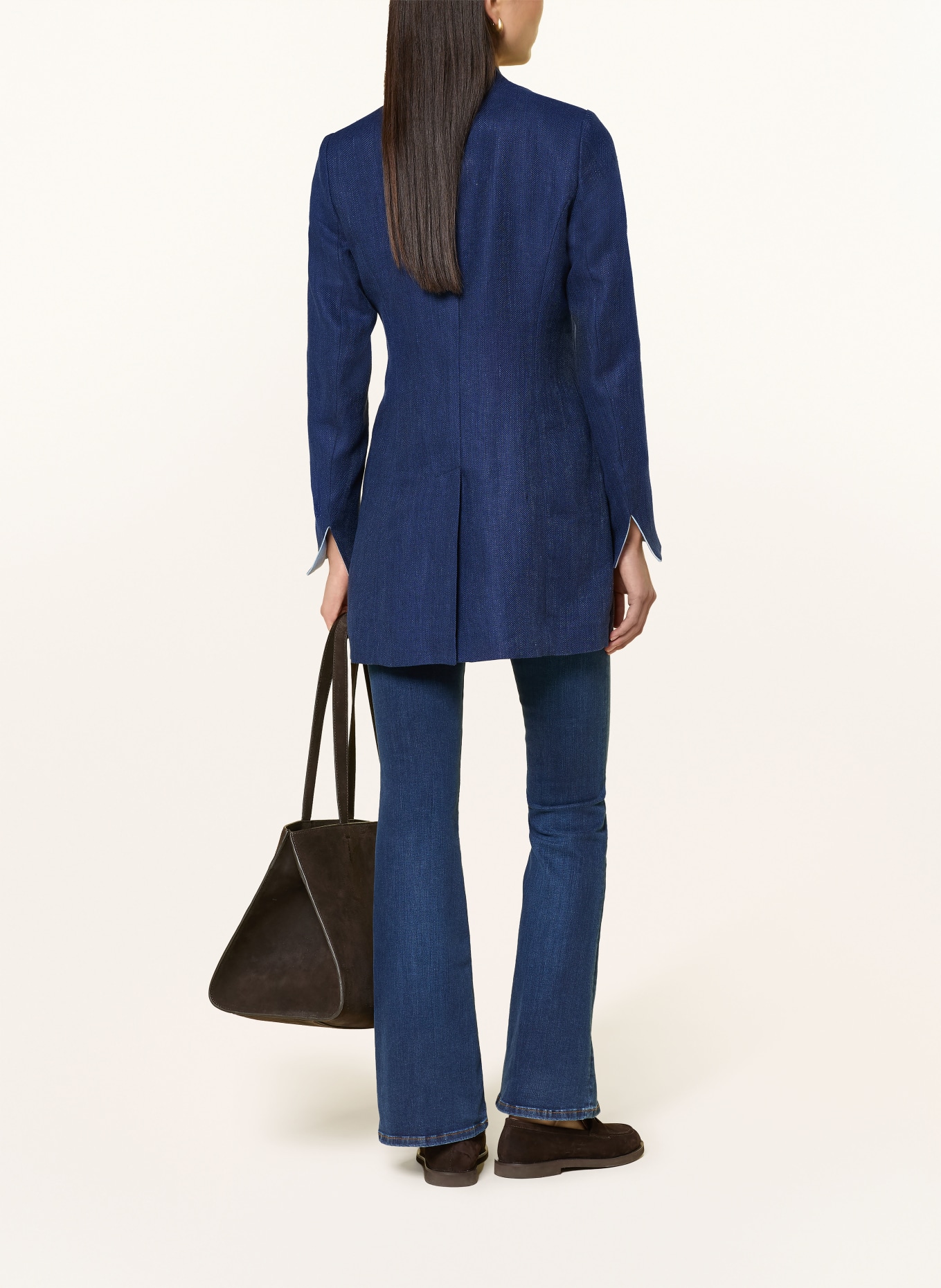 HABSBURG Janker ALMA mit Leinen: BLAU