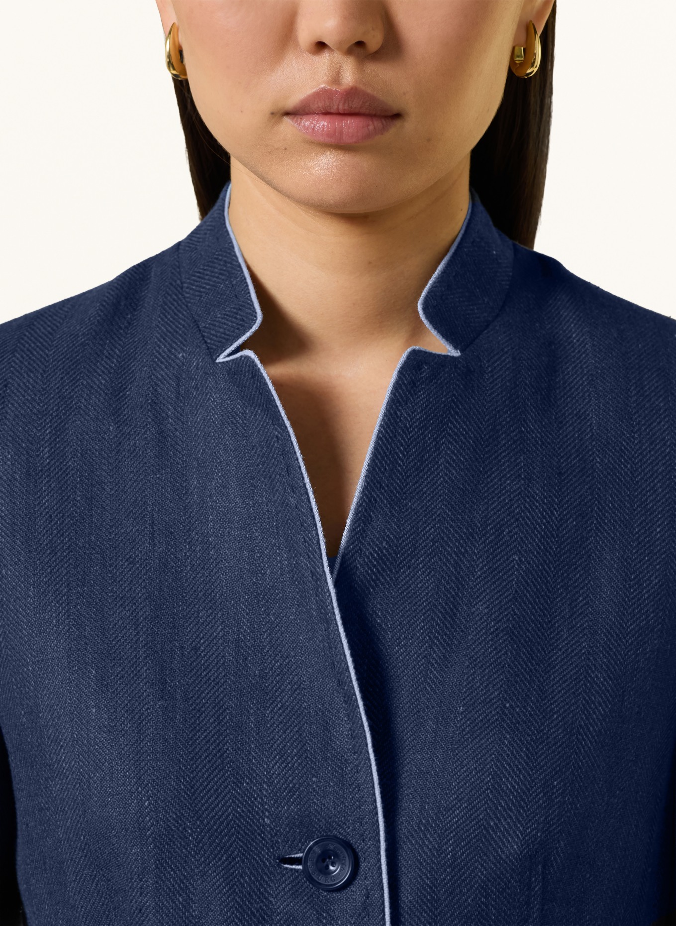 HABSBURG Janker ALMA mit Leinen: BLAU