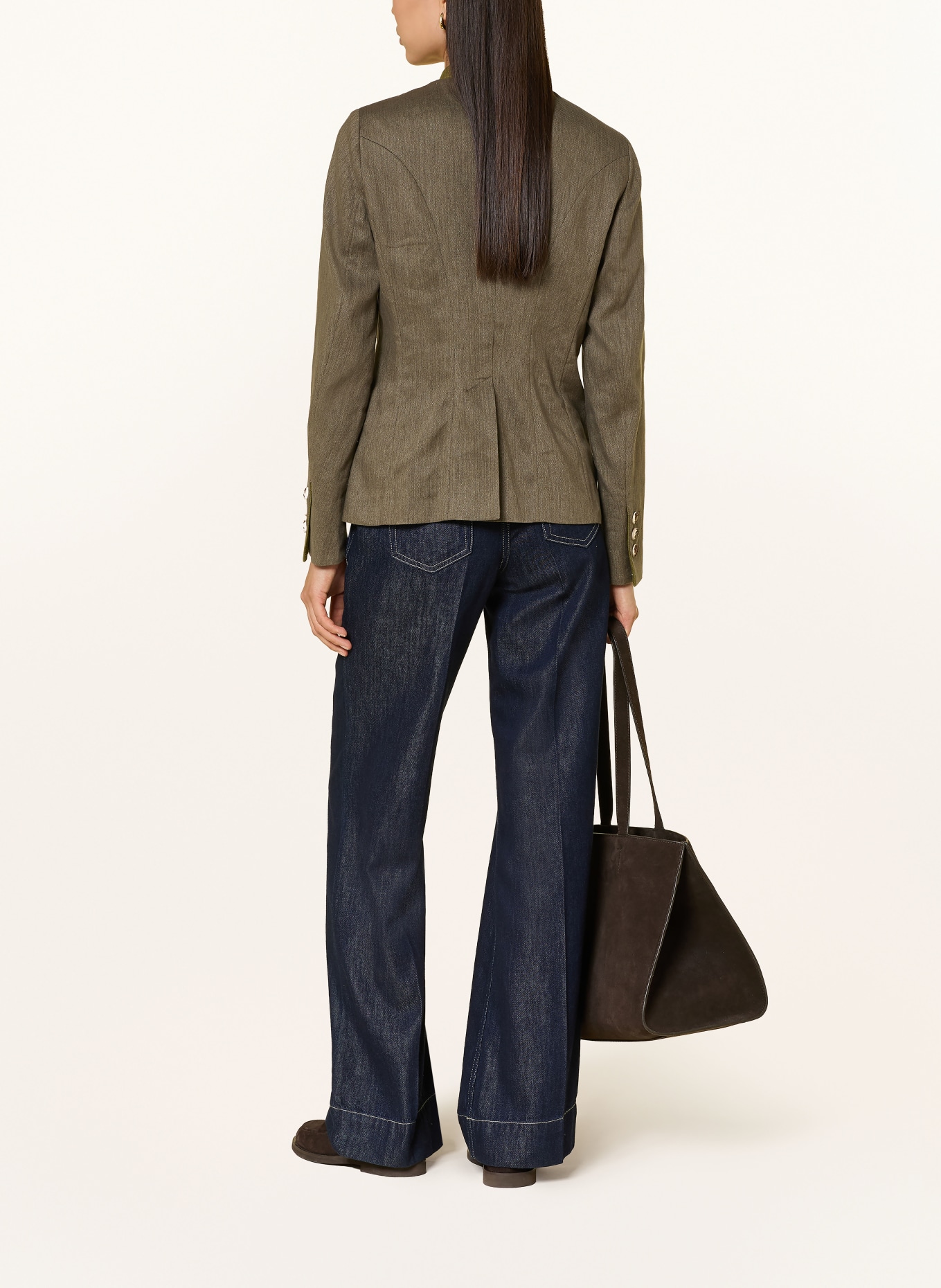 HABSBURG Janker MARIELLA met riem: OLIJF