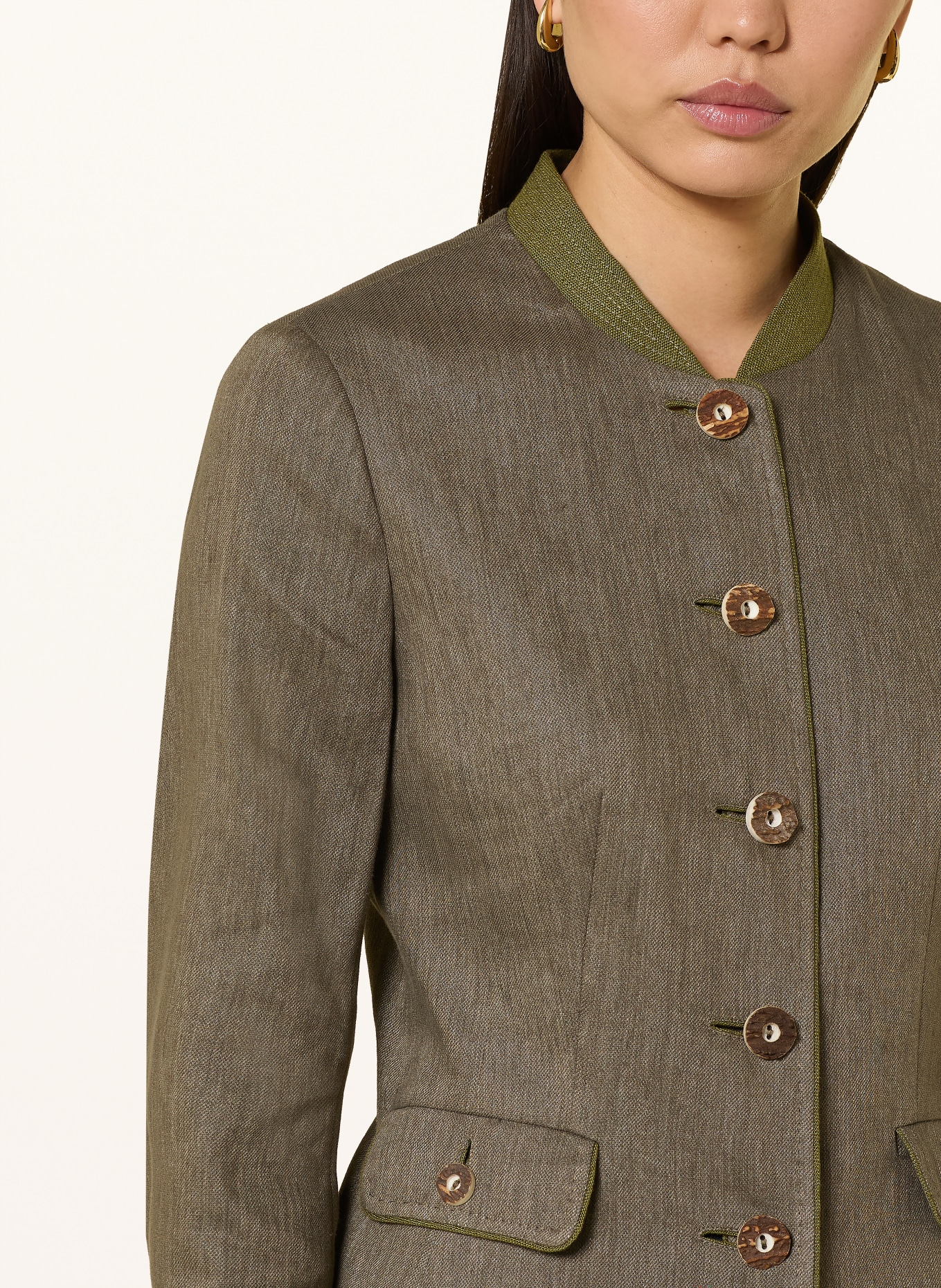 HABSBURG Janker MARIELLA met riem: OLIJF