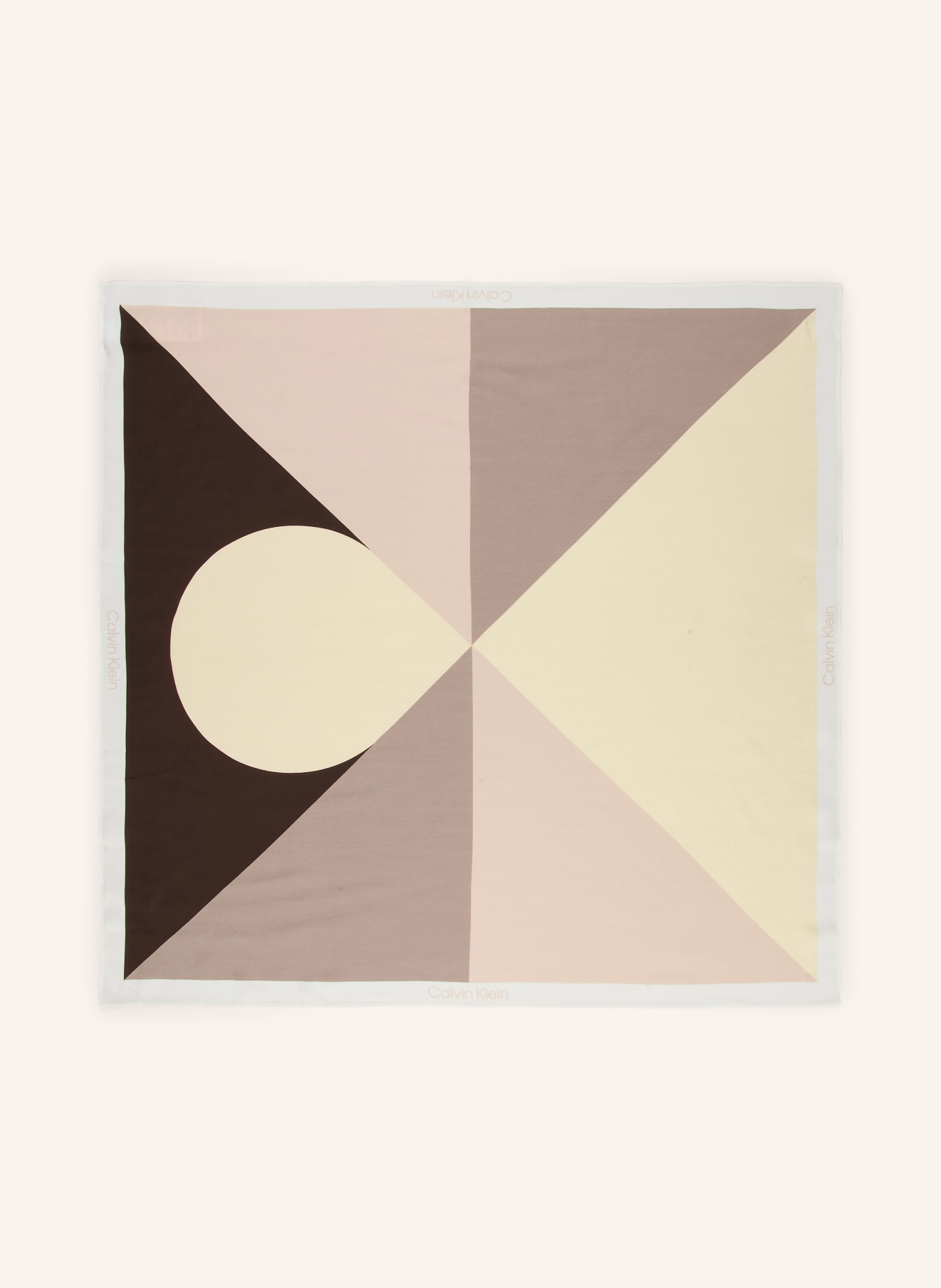 Calvin Klein plátno: BÉŽOVÁ / TMAVĚ HNĚDÁ / TMAVĚ ŽLUTÁ