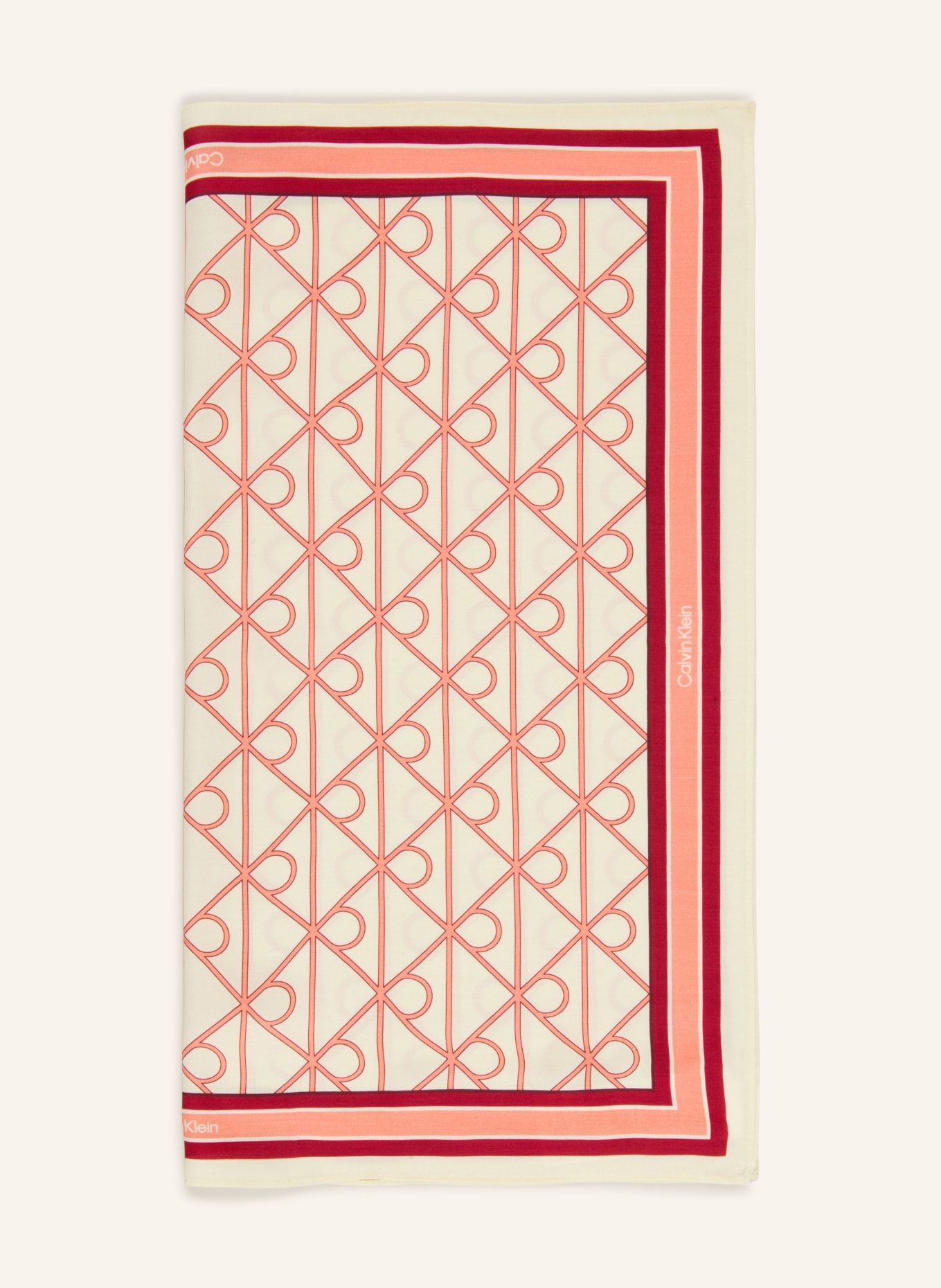 Calvin Klein doek: LICHTGEEL / DONKERROOD / ZALM