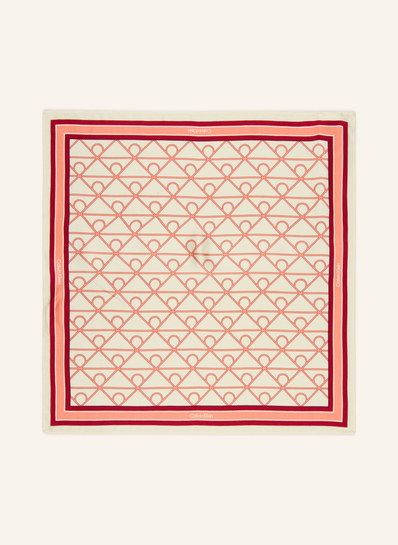 Calvin Klein doek: LICHTGEEL / DONKERROOD / ZALM