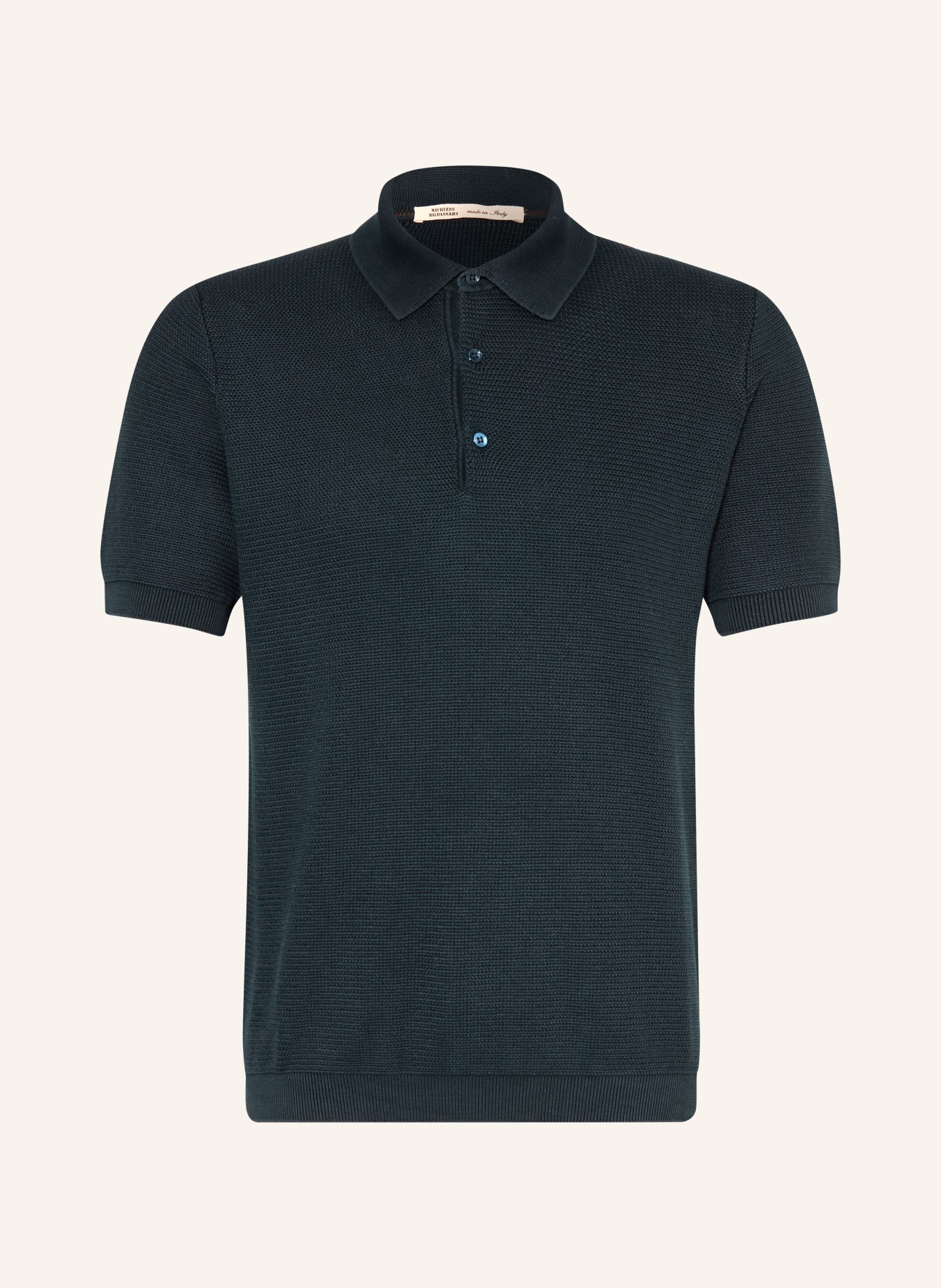 MAURIZIO BALDASSARI Knit polo shirt: DARK BLUE