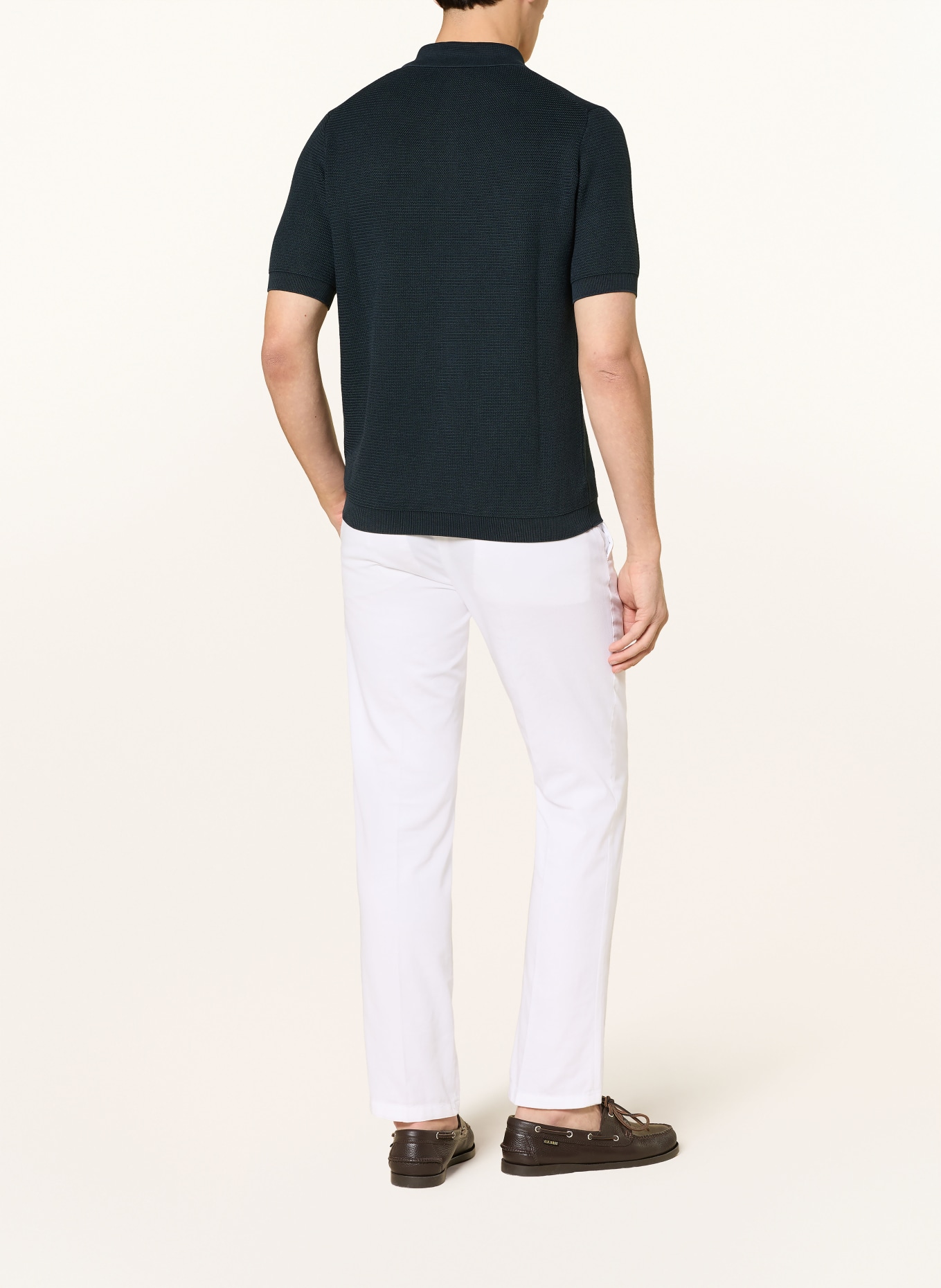MAURIZIO BALDASSARI Knit polo shirt: DARK BLUE
