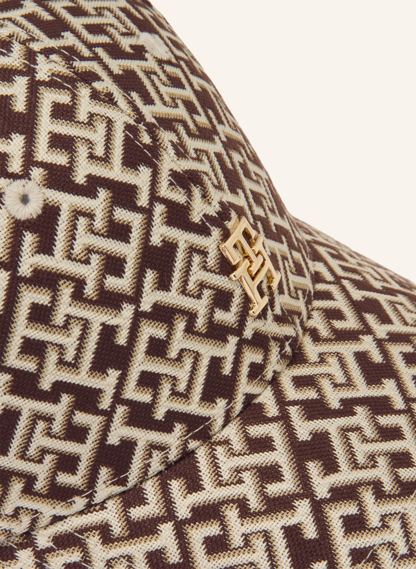 TOMMY HILFIGER Casquette: MARRON FONCÉ / BEIGE / TAUPE