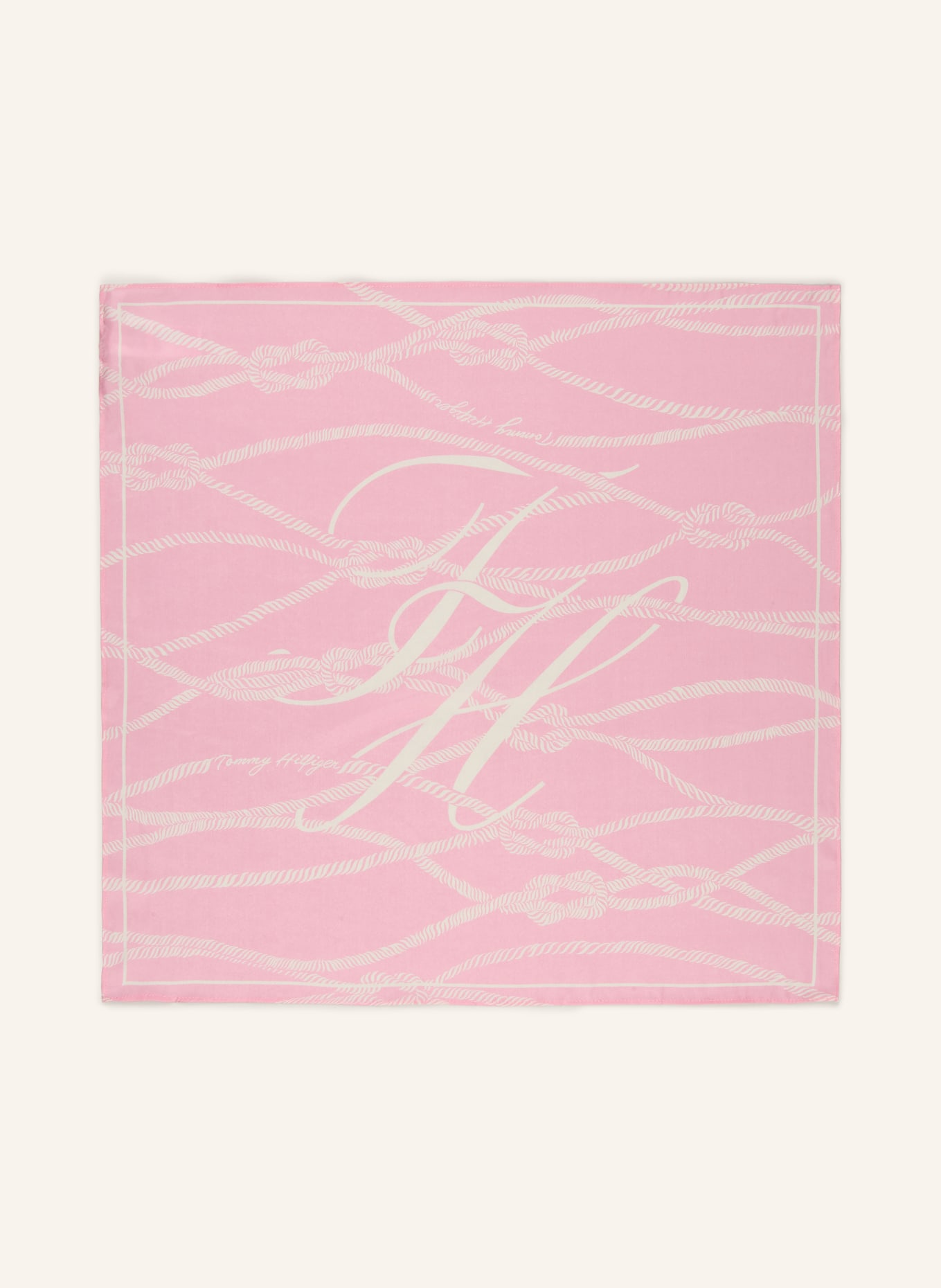 TOMMY HILFIGER Silk scarf: PINK / WHITE